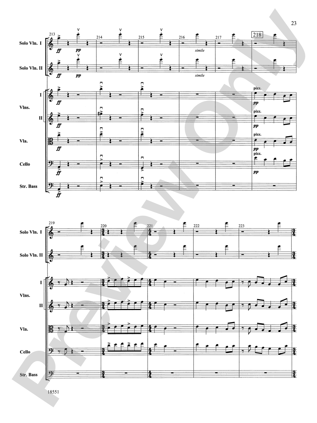 Bailes para Orquesta (For Two Solo Violins and String Orchestra): String Orchestra Conductor Score & Parts