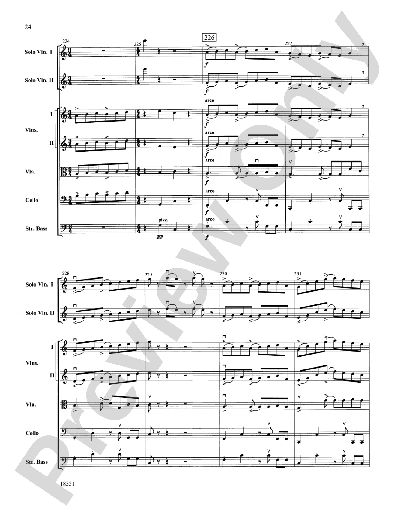 Bailes para Orquesta (For Two Solo Violins and String Orchestra): String Orchestra Conductor Score & Parts