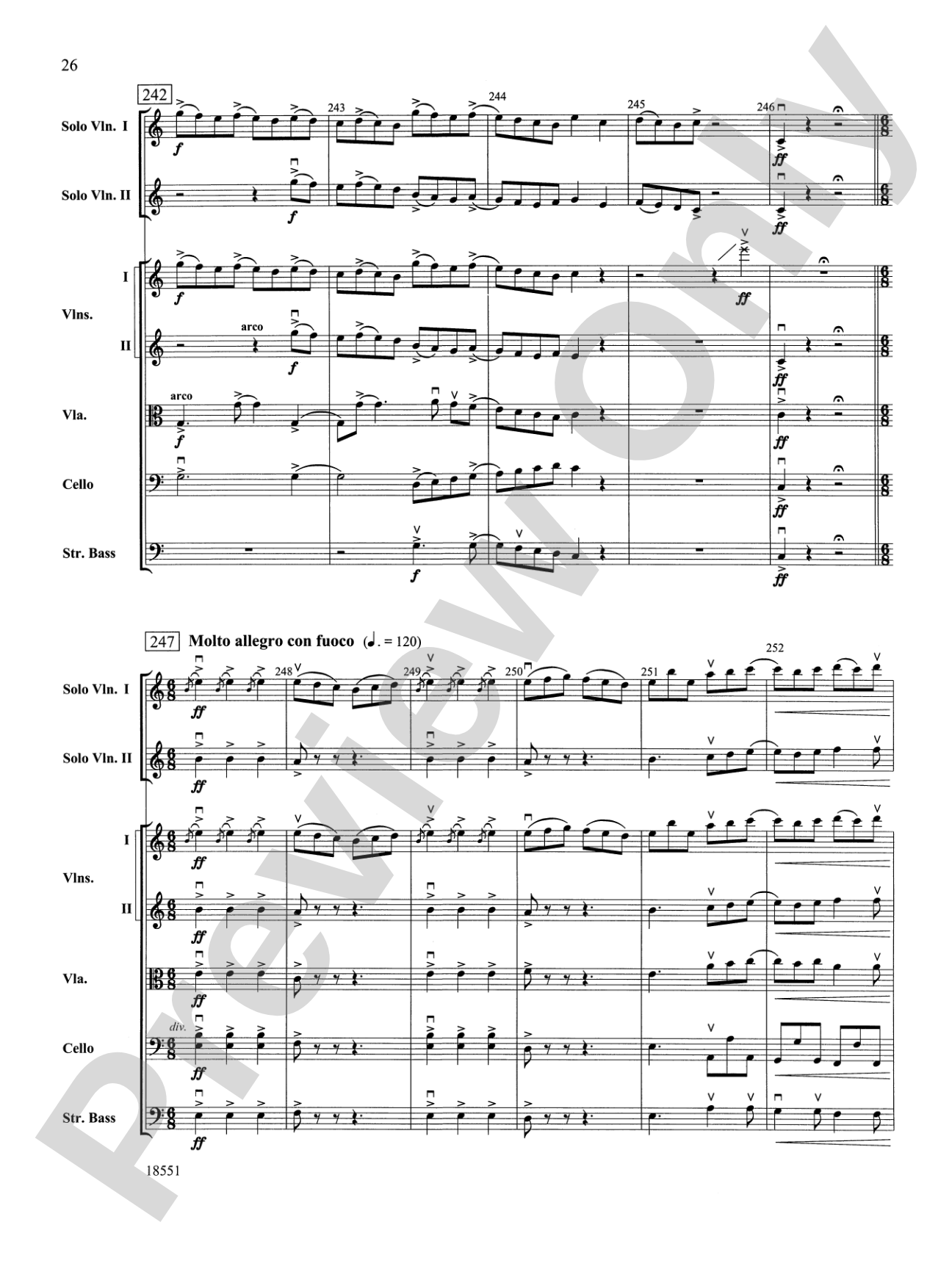Bailes para Orquesta (For Two Solo Violins and String Orchestra): String Orchestra Conductor Score & Parts