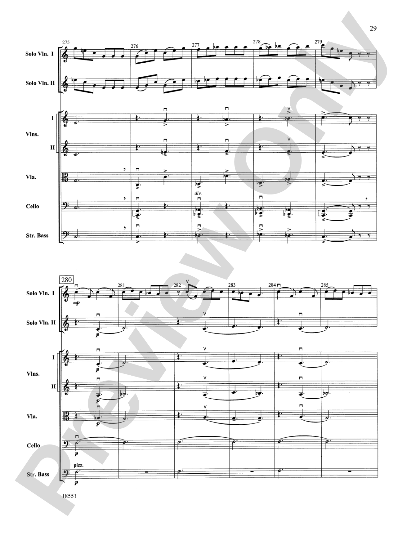 Bailes para Orquesta (For Two Solo Violins and String Orchestra): String Orchestra Conductor Score & Parts