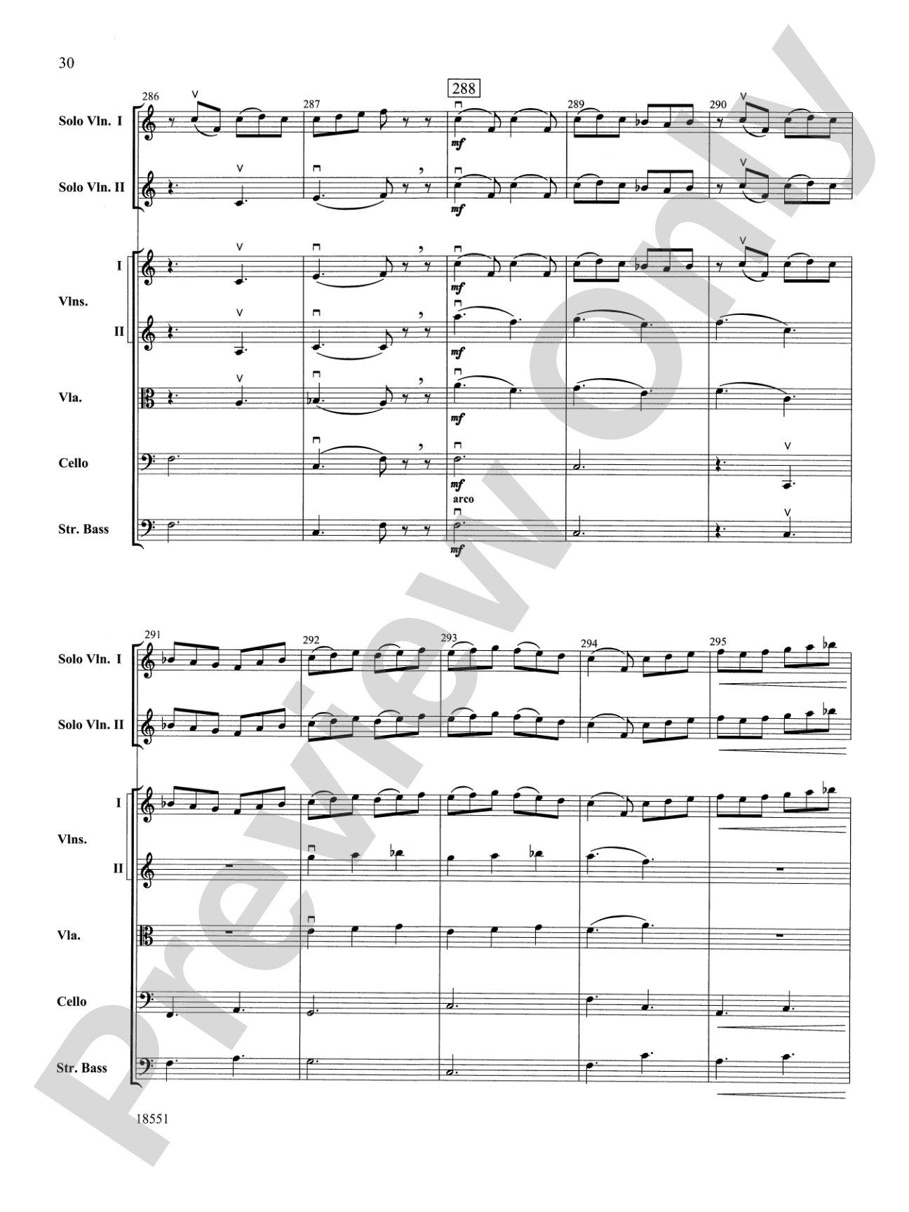 Bailes para Orquesta (For Two Solo Violins and String Orchestra): String Orchestra Conductor Score & Parts