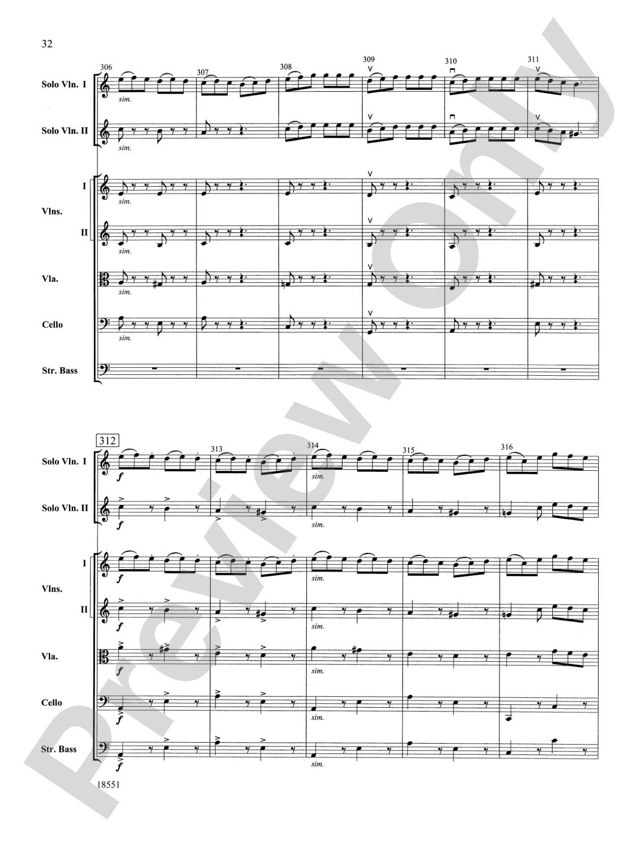 Bailes para Orquesta (For Two Solo Violins and String Orchestra): String Orchestra Conductor Score & Parts