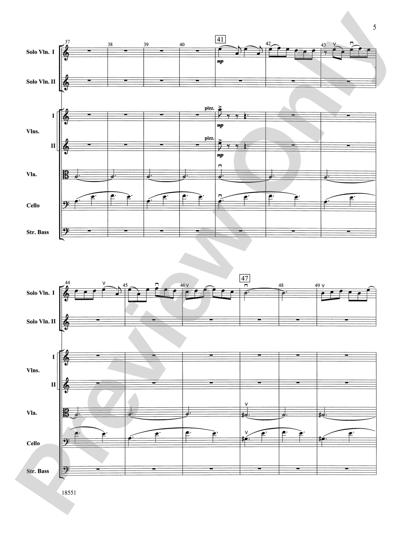 Bailes para Orquesta (For Two Solo Violins and String Orchestra): String Orchestra Conductor Score & Parts