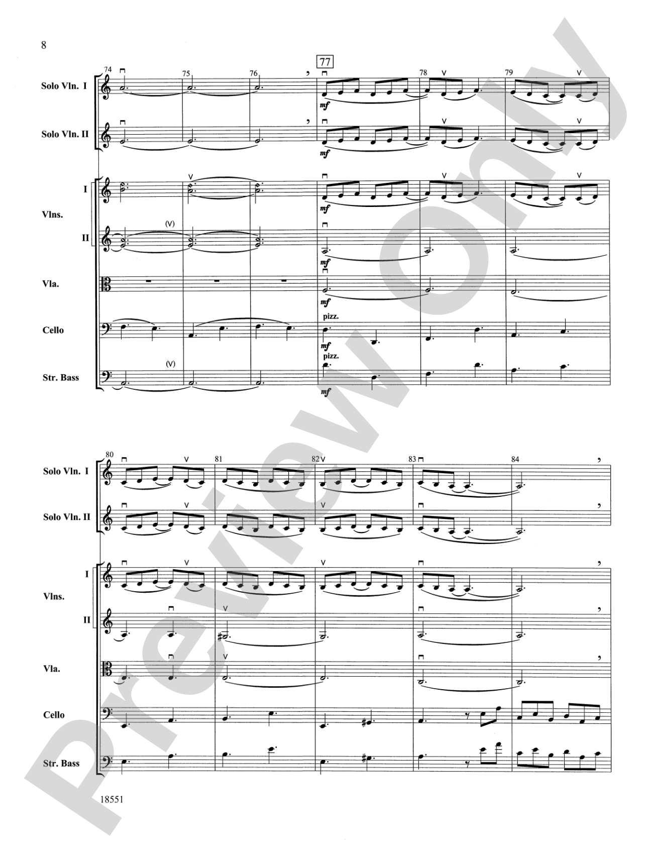Bailes para Orquesta (For Two Solo Violins and String Orchestra): String Orchestra Conductor Score & Parts
