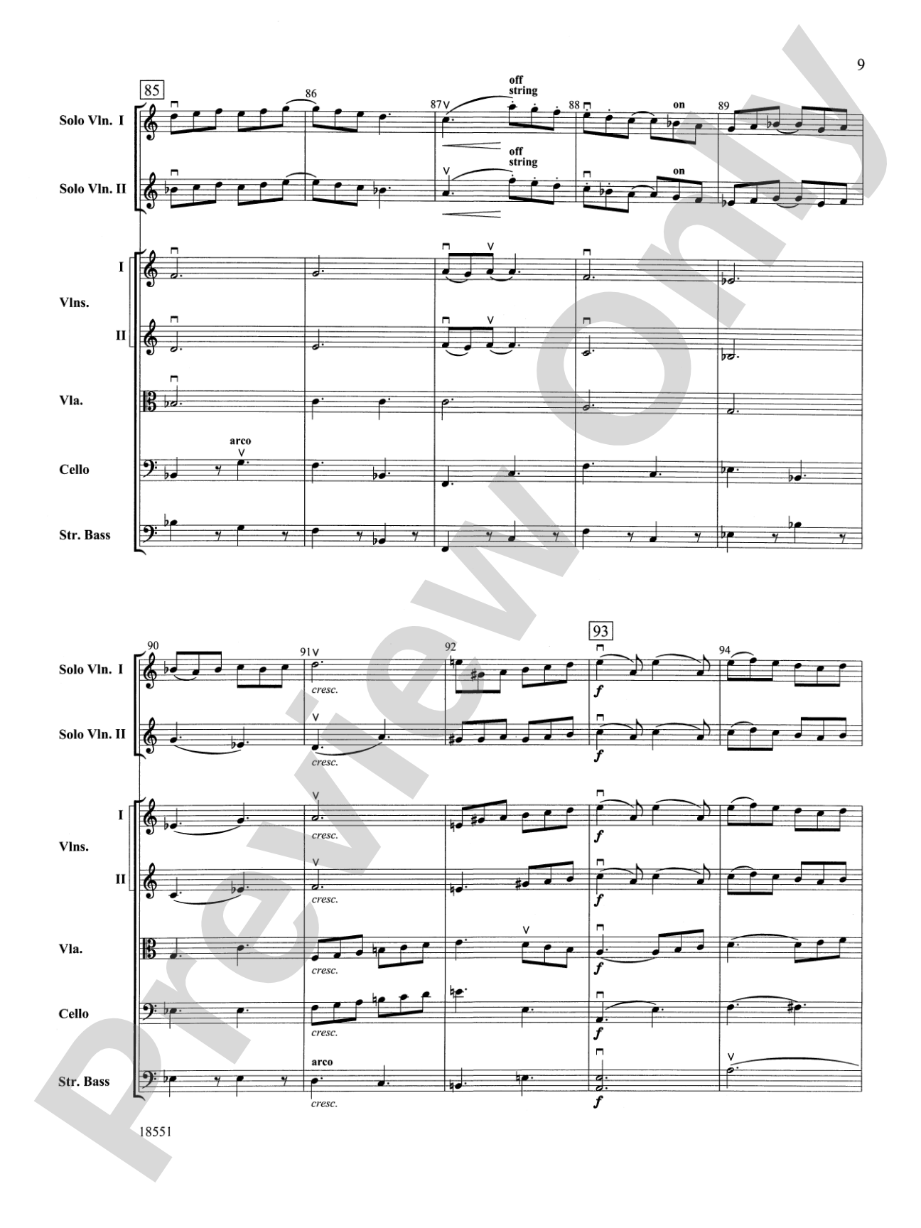Bailes para Orquesta (For Two Solo Violins and String Orchestra): String Orchestra Conductor Score & Parts