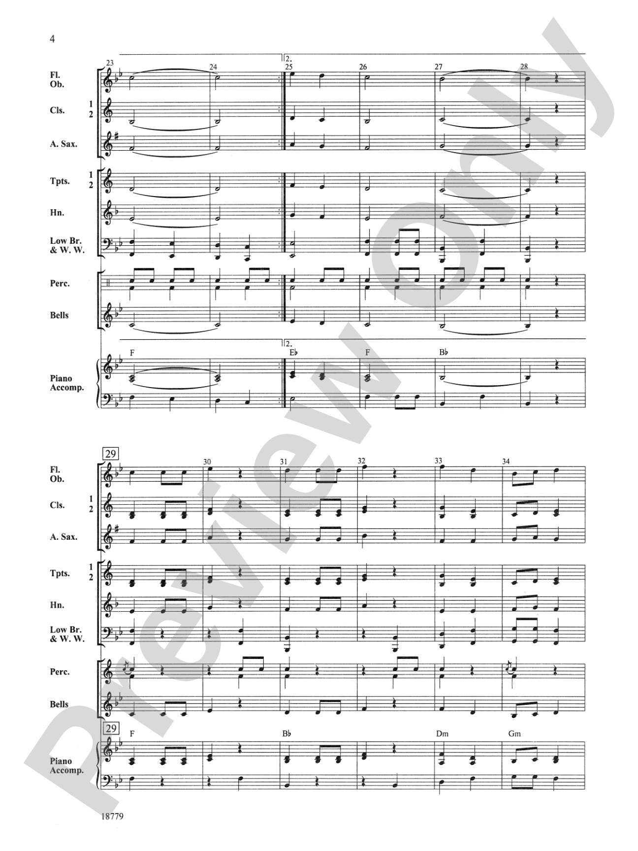 Battle Creek March: Concert Band Conductor Score & Parts