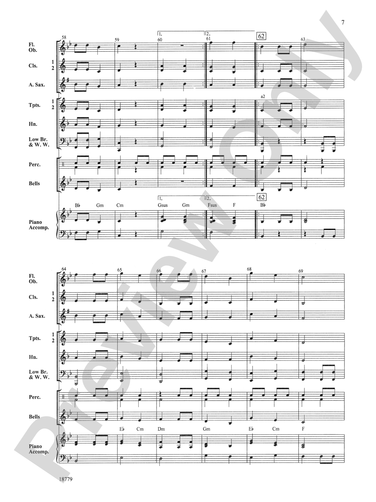 Battle Creek March: Concert Band Conductor Score & Parts