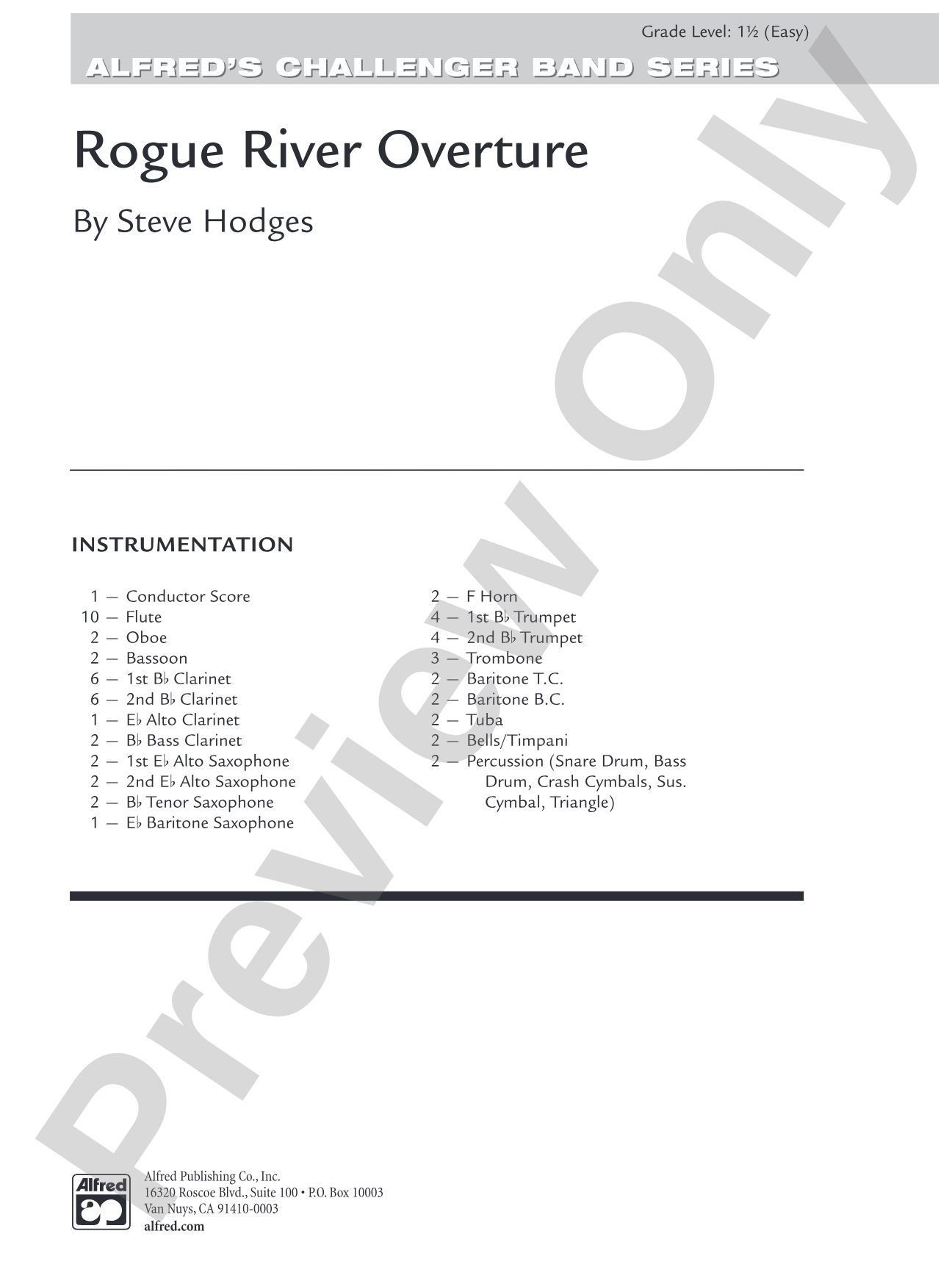 Rogue River Venture: Concert Band Conductor Score & Parts