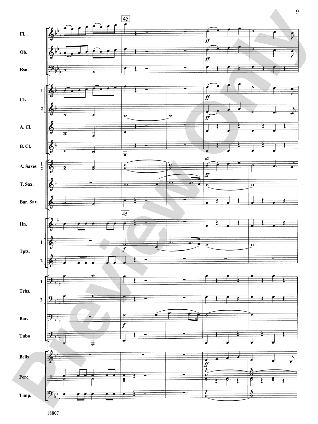 Beethoven's Fifth Christmas: Concert Band Conductor Score & Parts