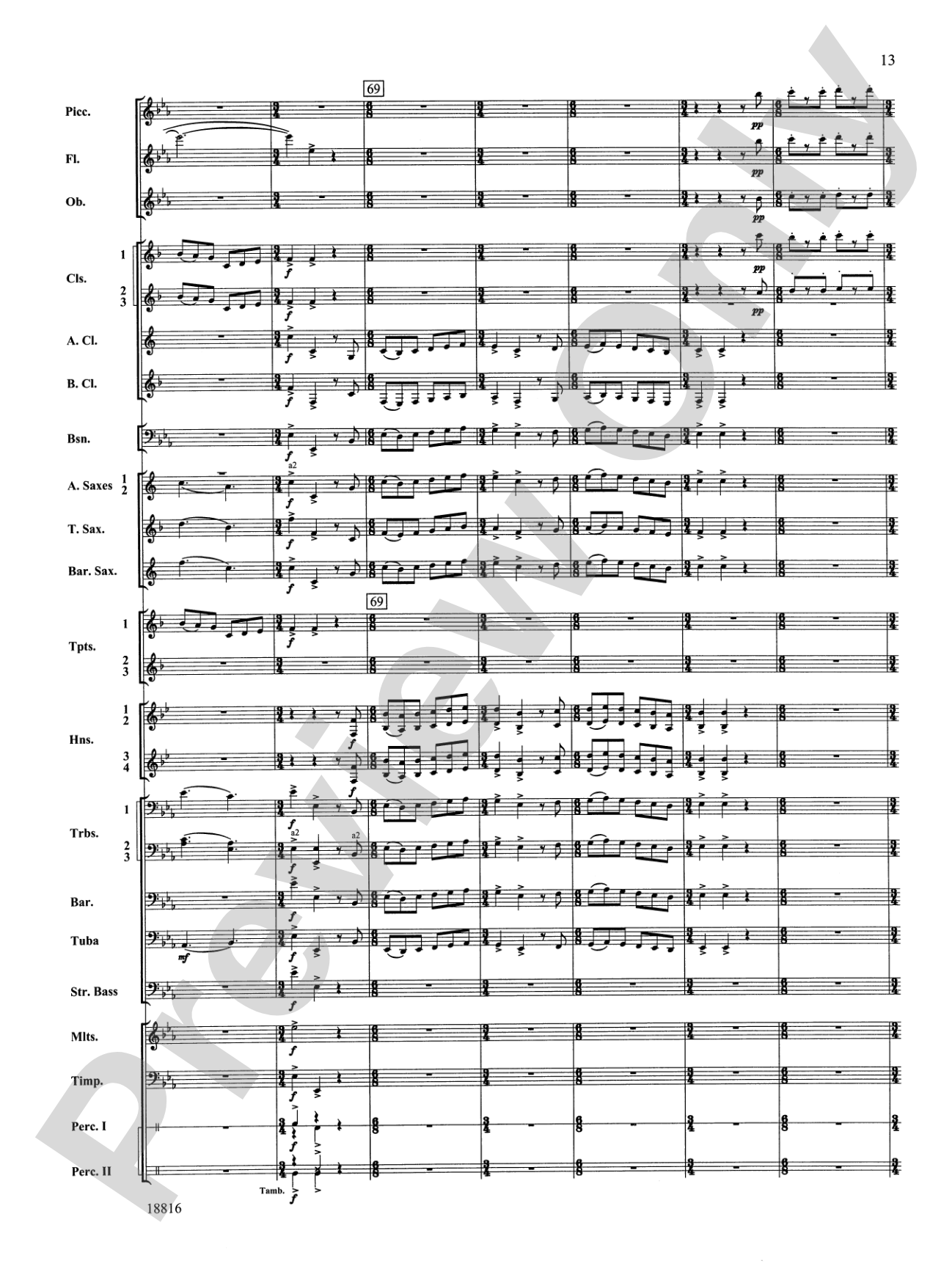 Canarios Fantasia: Concert Band Conductor Score & Parts