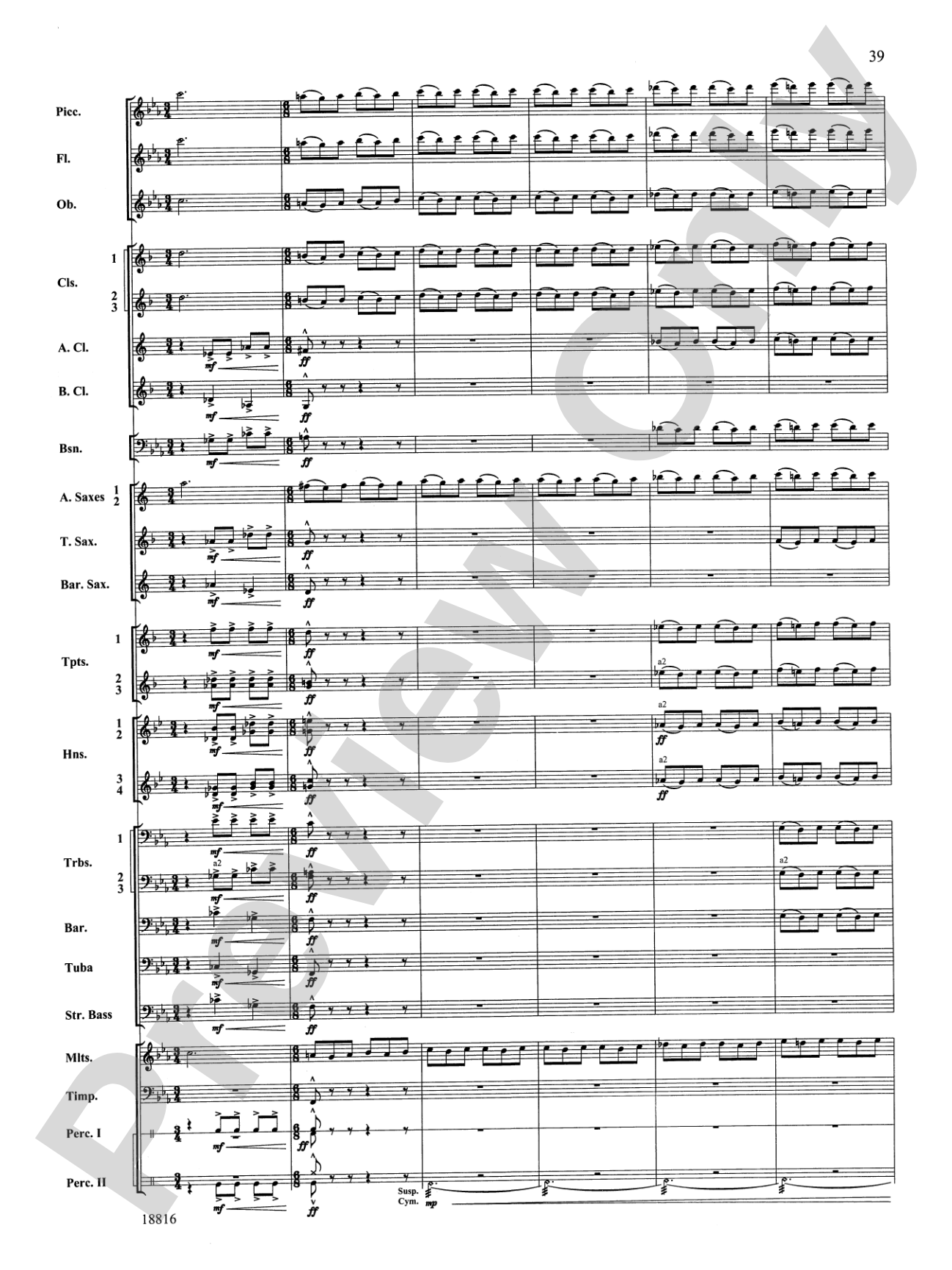 Canarios Fantasia: Concert Band Conductor Score & Parts