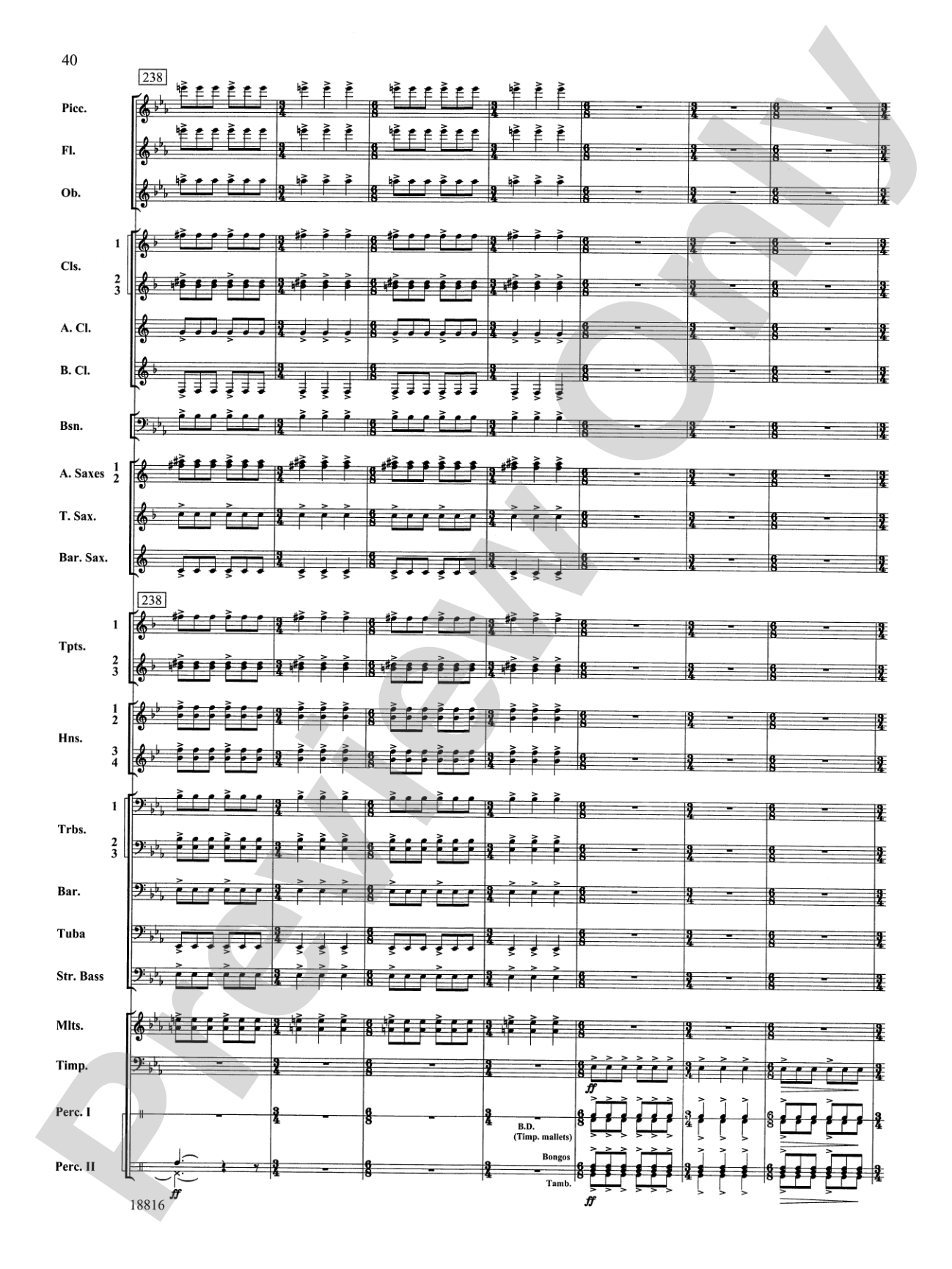 Canarios Fantasia: Concert Band Conductor Score & Parts