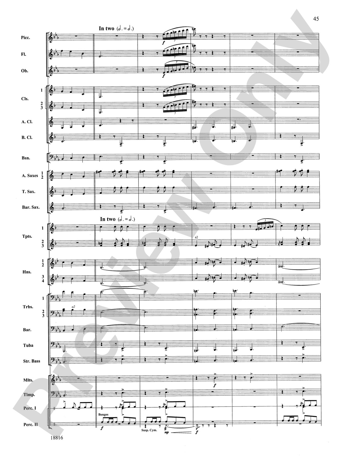 Canarios Fantasia: Concert Band Conductor Score & Parts