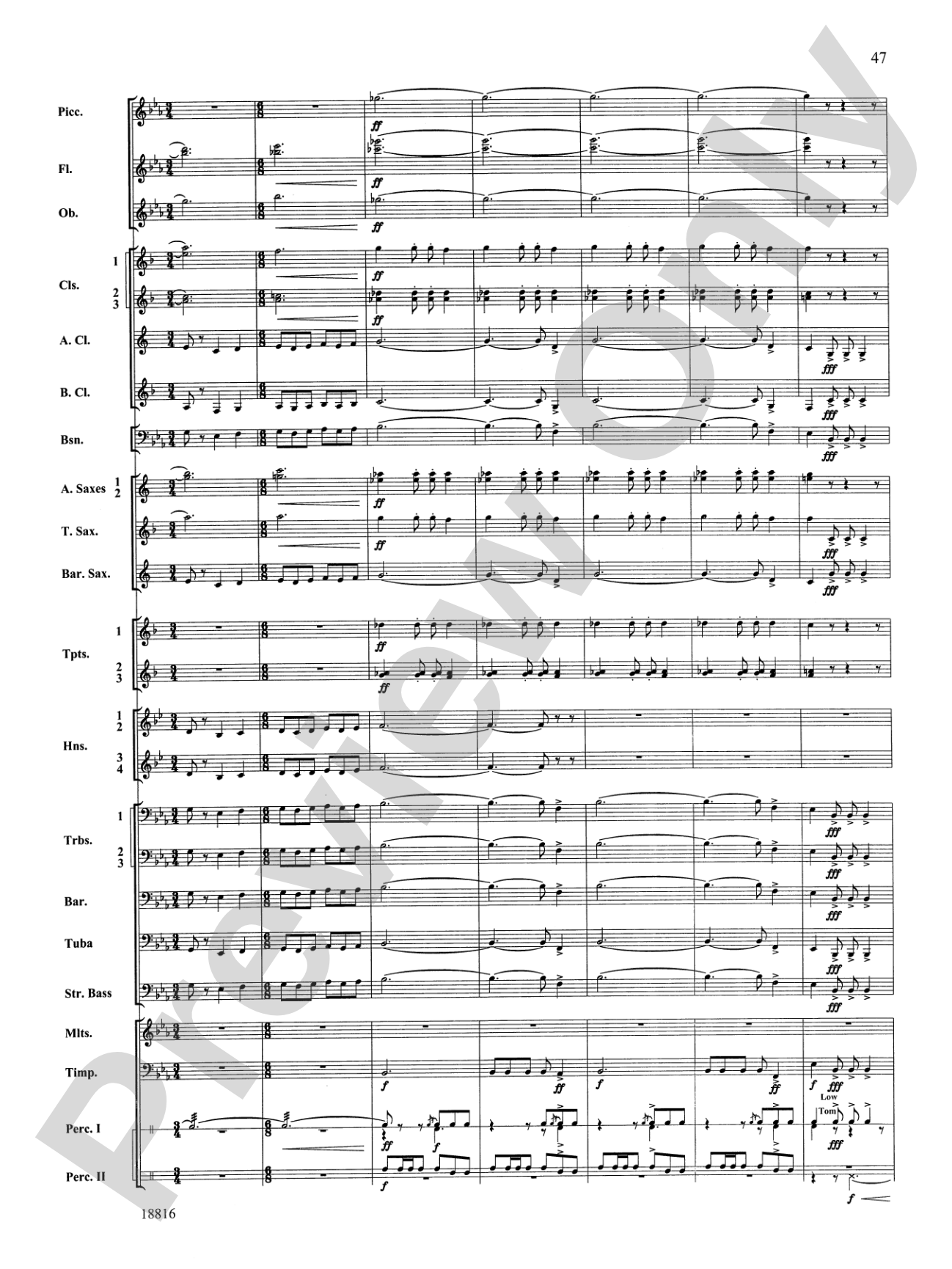 Canarios Fantasia: Concert Band Conductor Score & Parts
