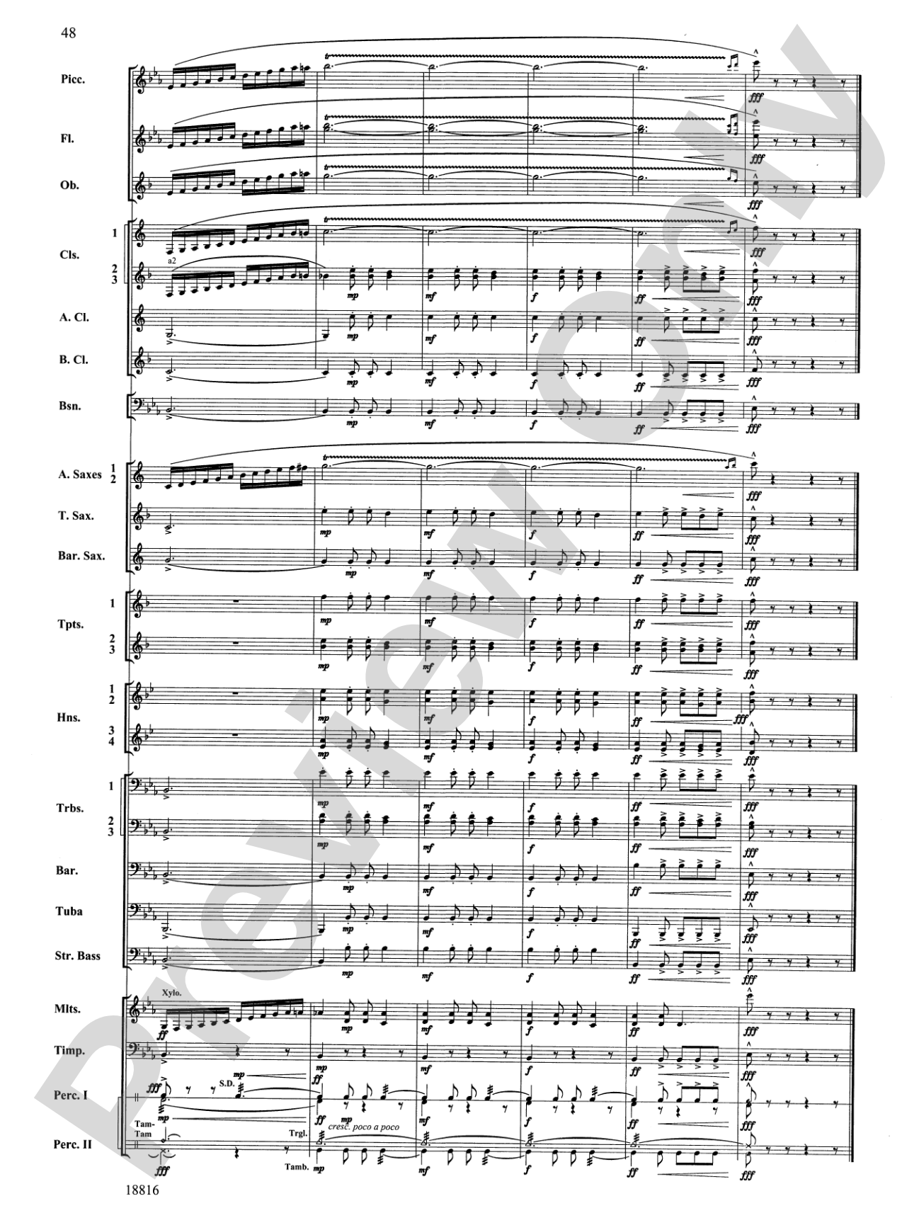 Canarios Fantasia: Concert Band Conductor Score & Parts