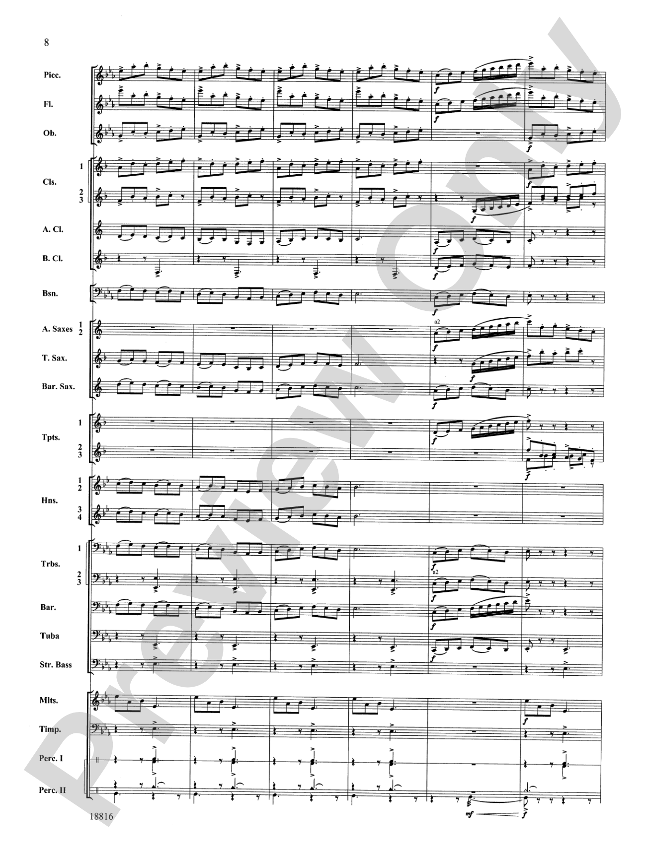 Canarios Fantasia: Concert Band Conductor Score & Parts