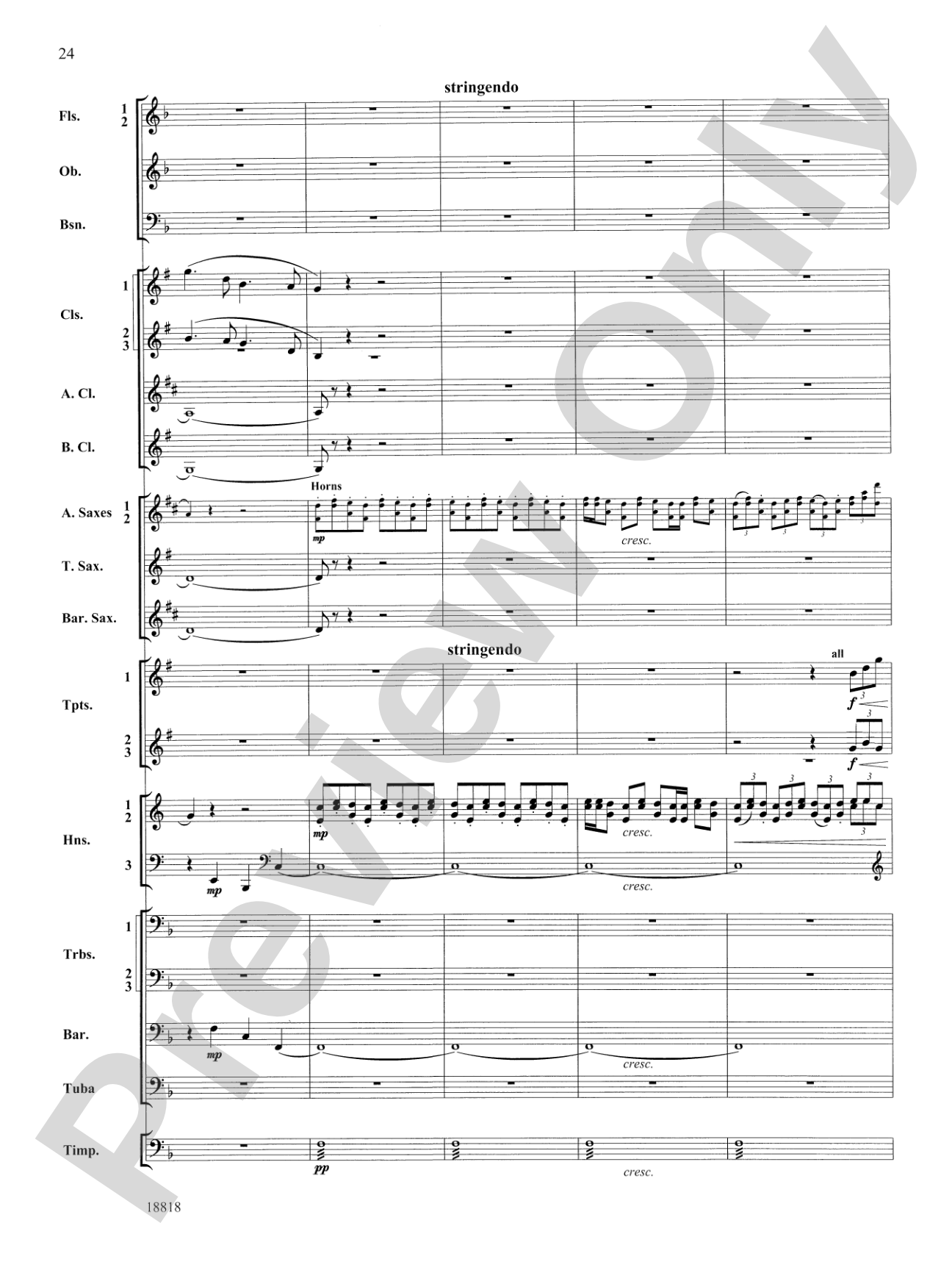 Symphony No. 9 "New World", Finale: Score