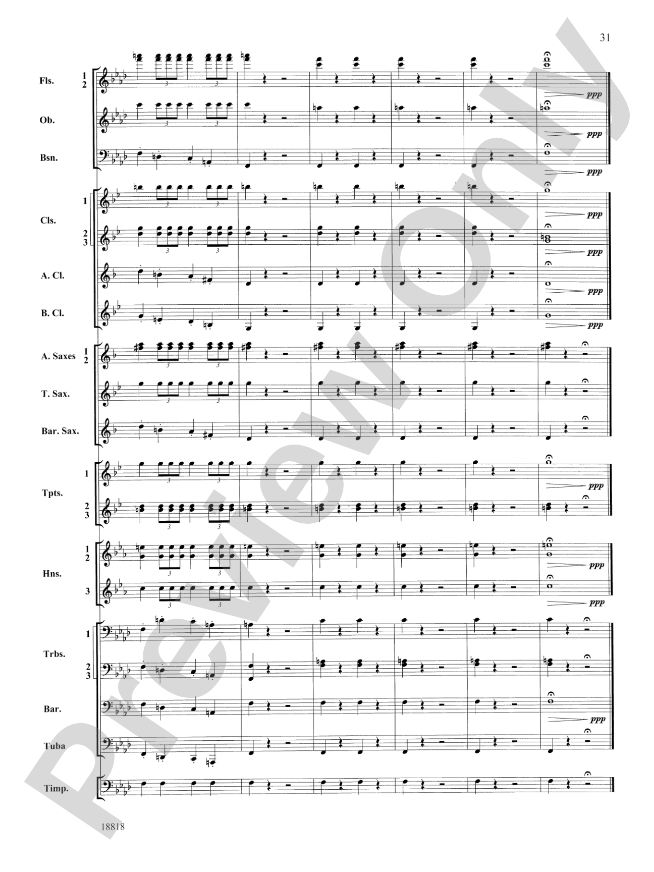 Symphony No. 9 "New World", Finale: Score