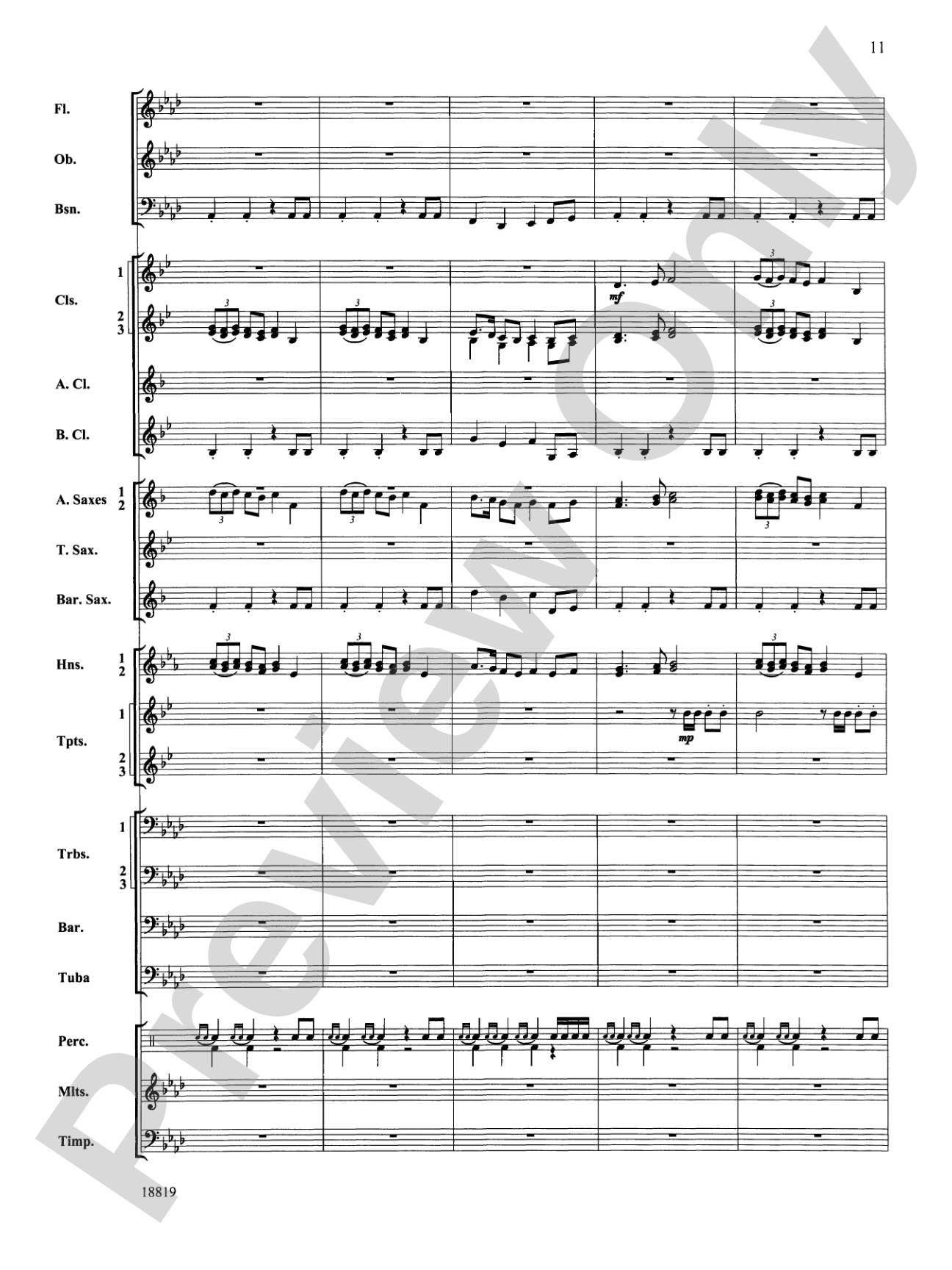 Grays Harbor March: Concert Band Conductor Score & Parts