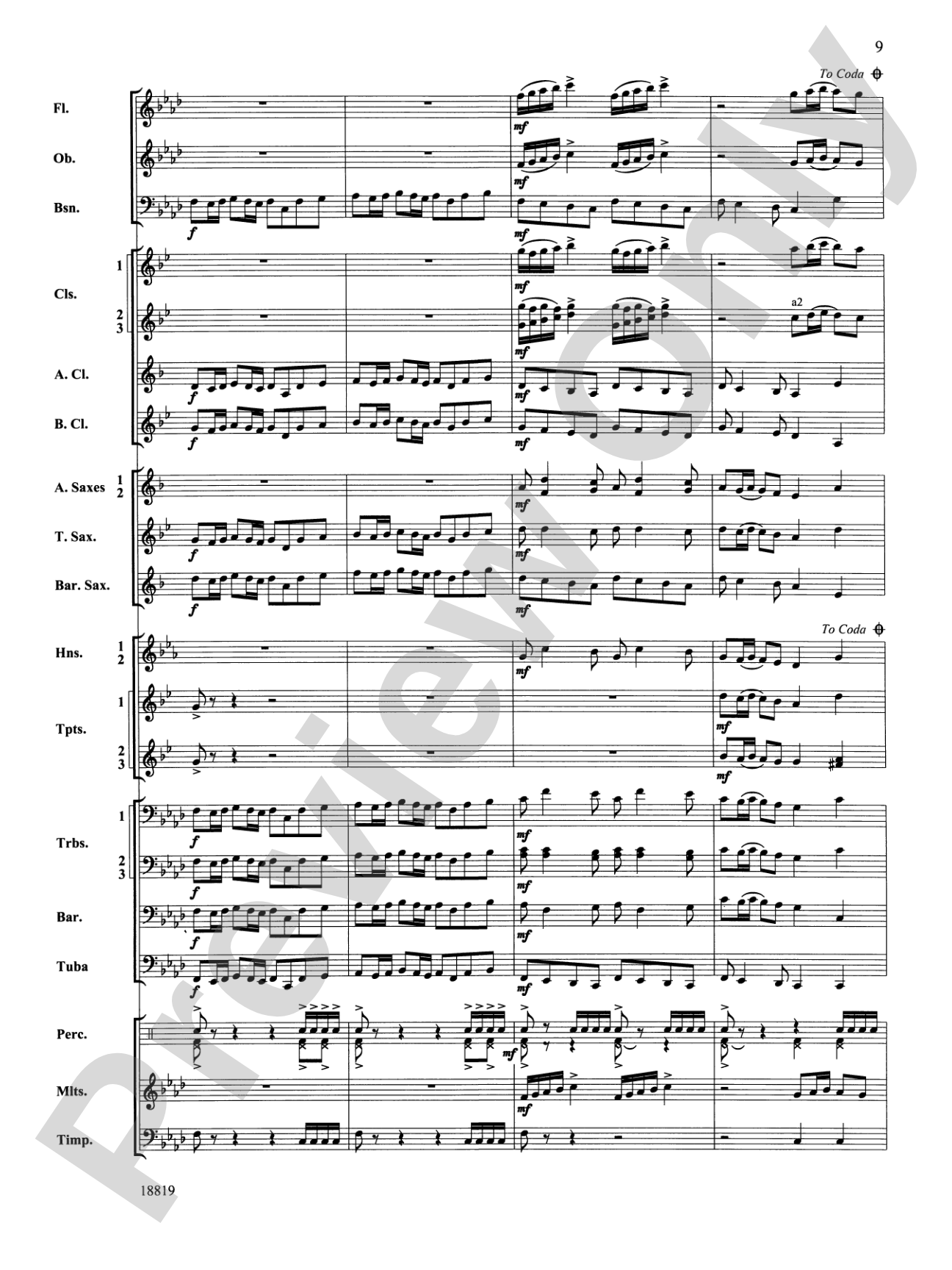 Grays Harbor March: Concert Band Conductor Score & Parts
