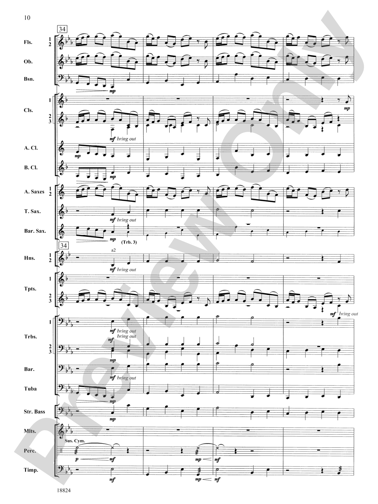 Sleepers Wake: Concert Band Conductor Score & Parts