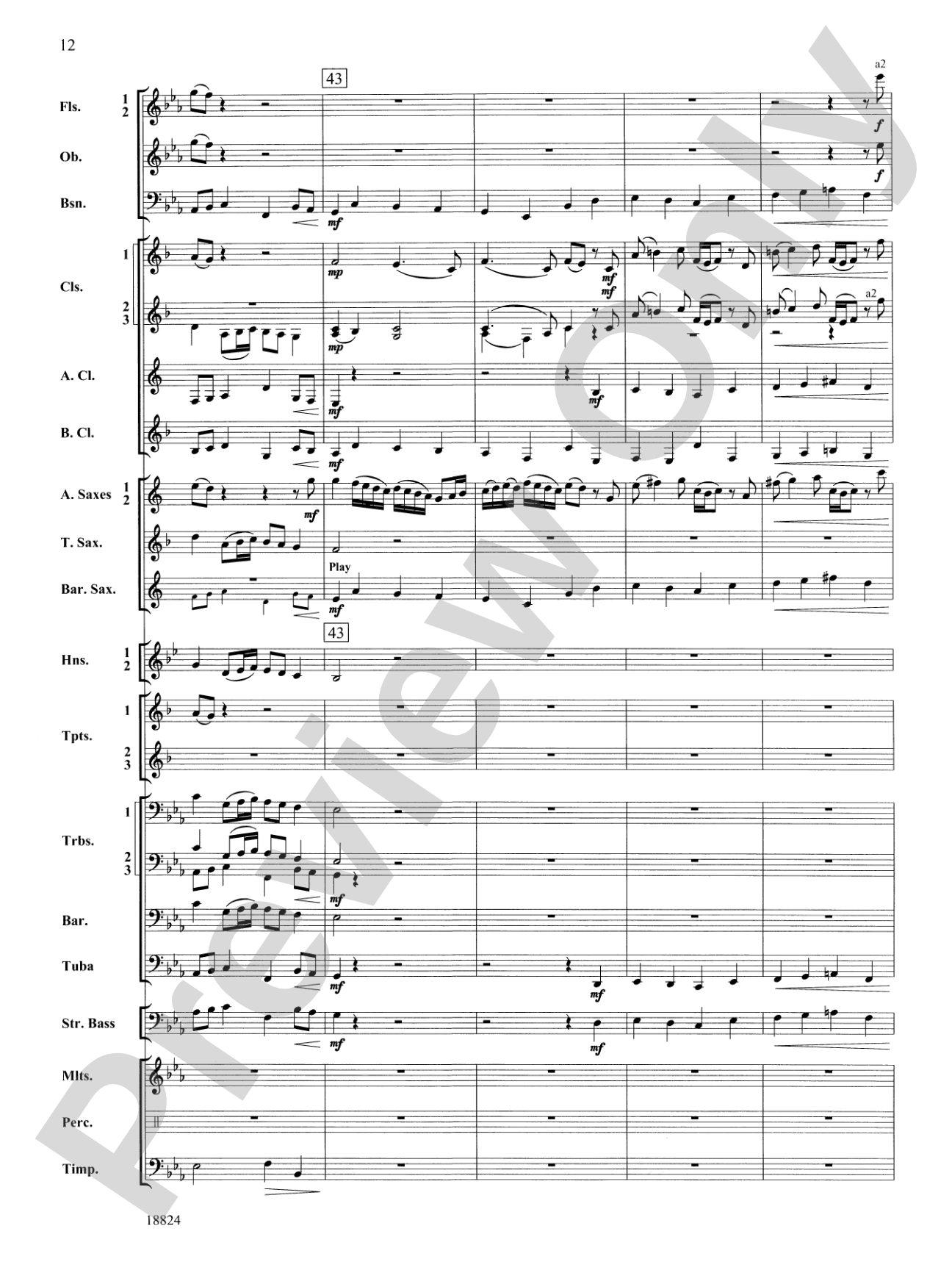 Sleepers Wake: Concert Band Conductor Score & Parts
