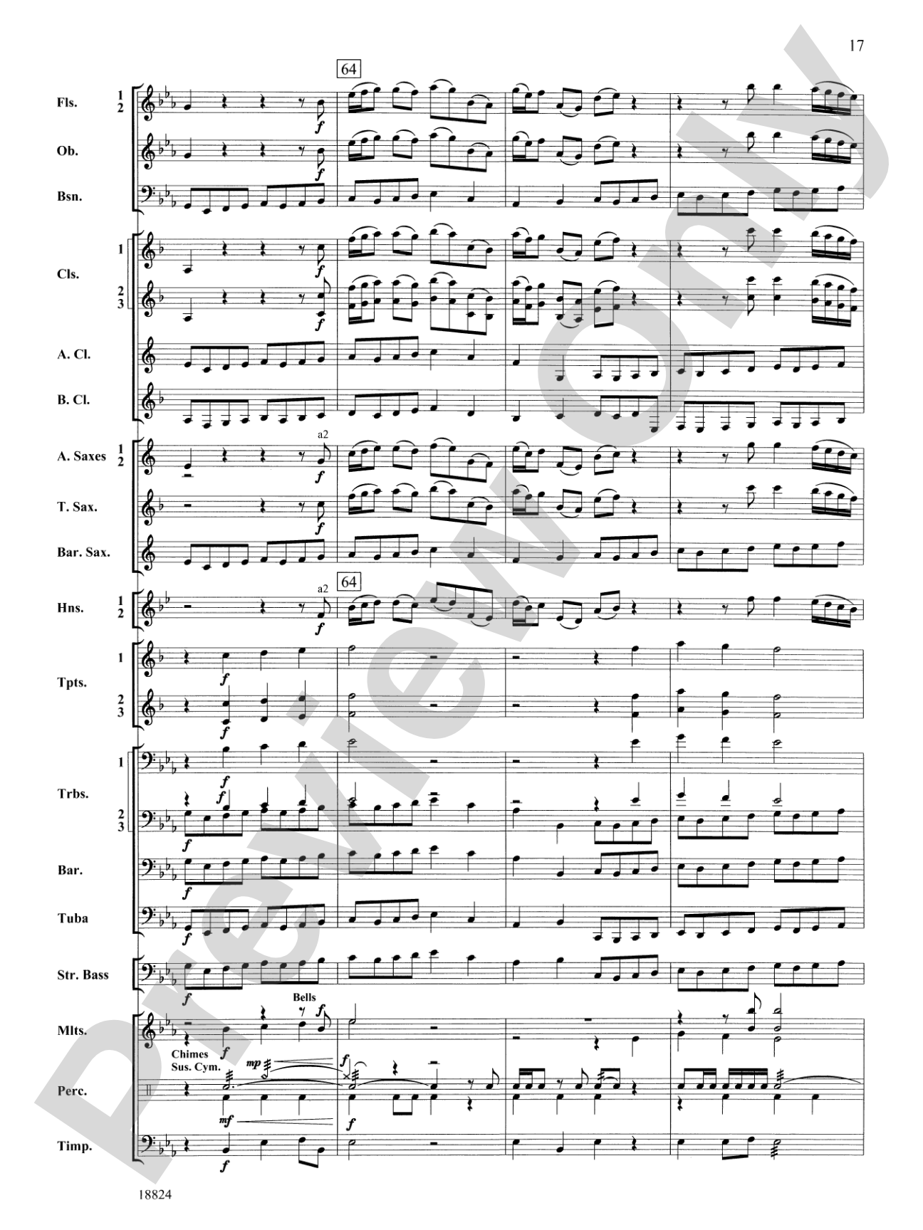 Sleepers Wake: Concert Band Conductor Score & Parts