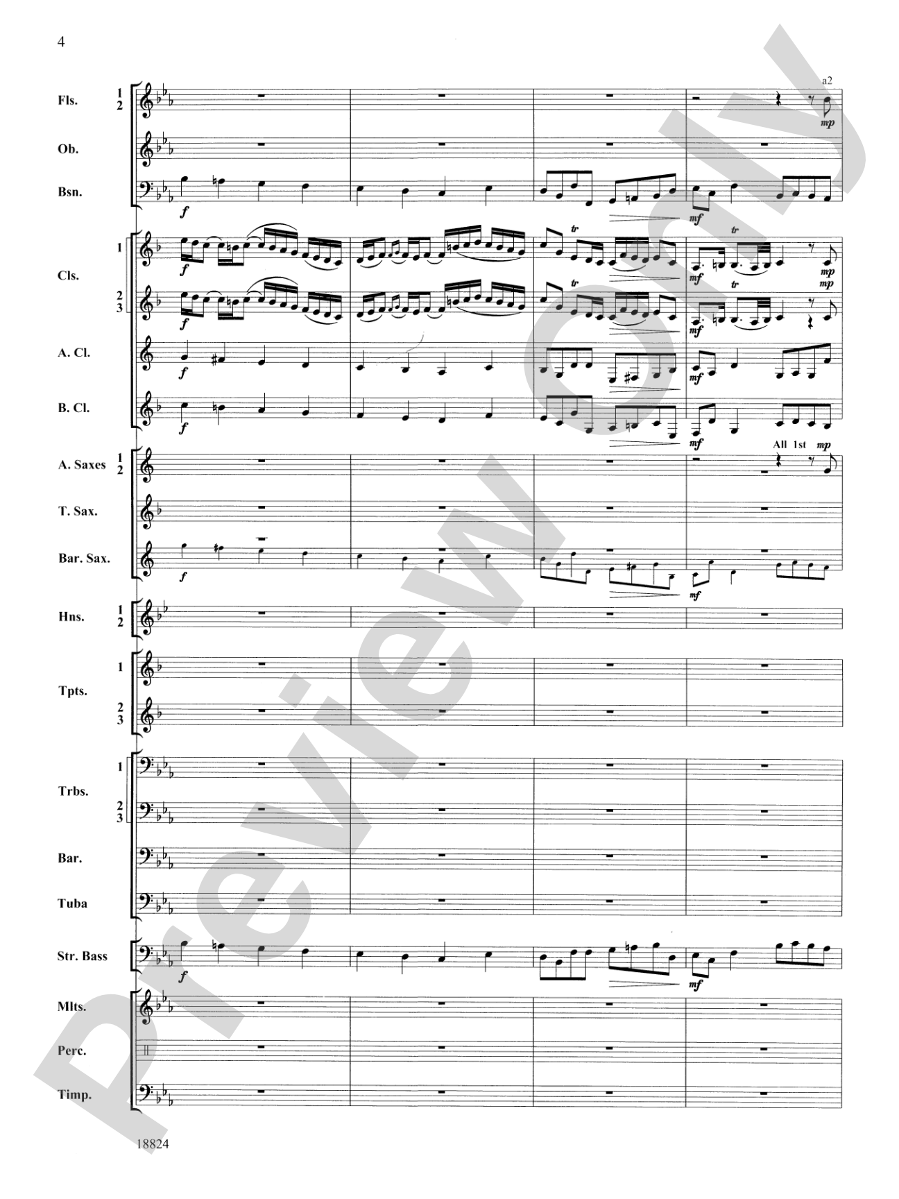 Sleepers Wake: Concert Band Conductor Score & Parts