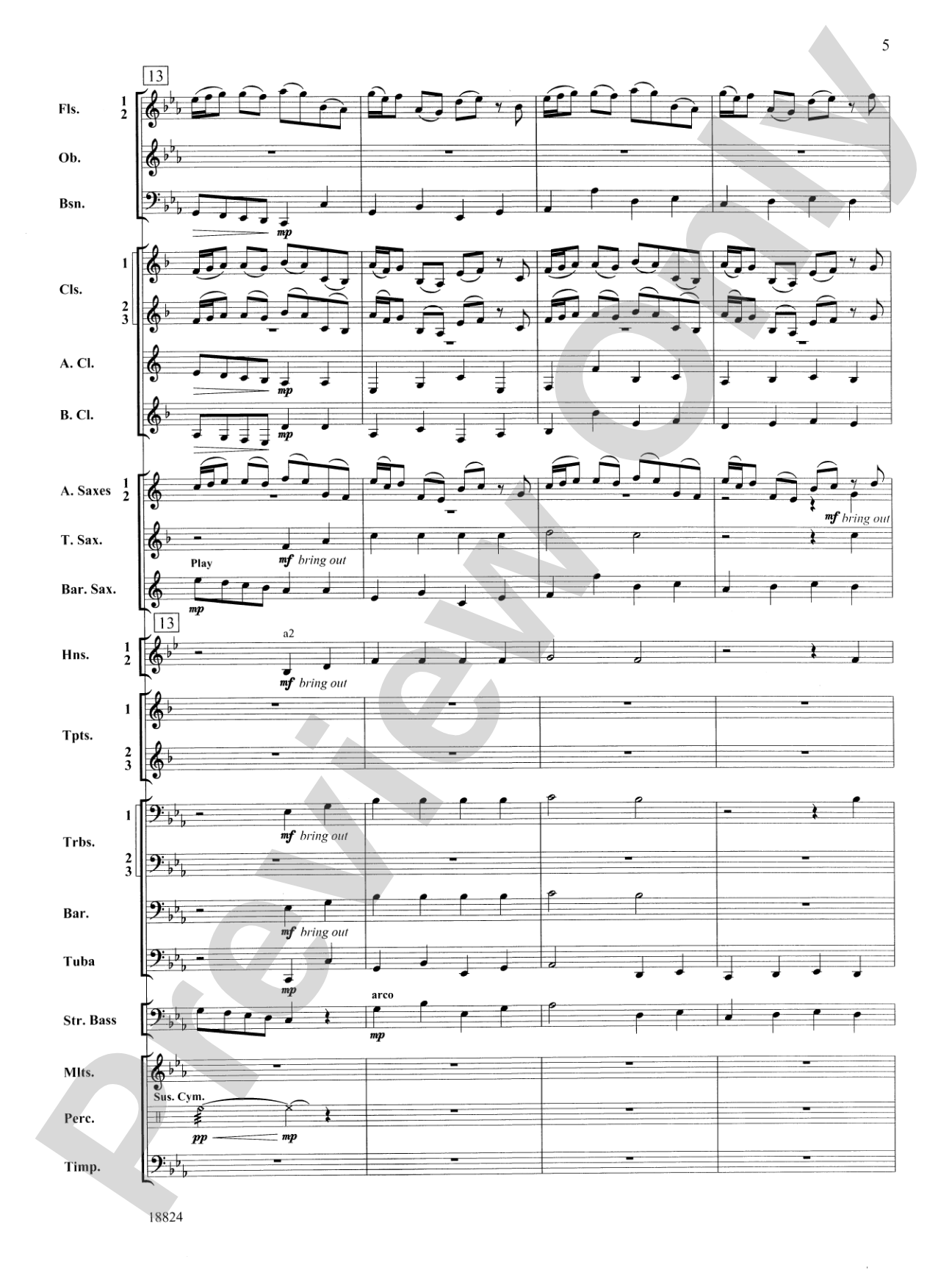 Sleepers Wake: Concert Band Conductor Score & Parts