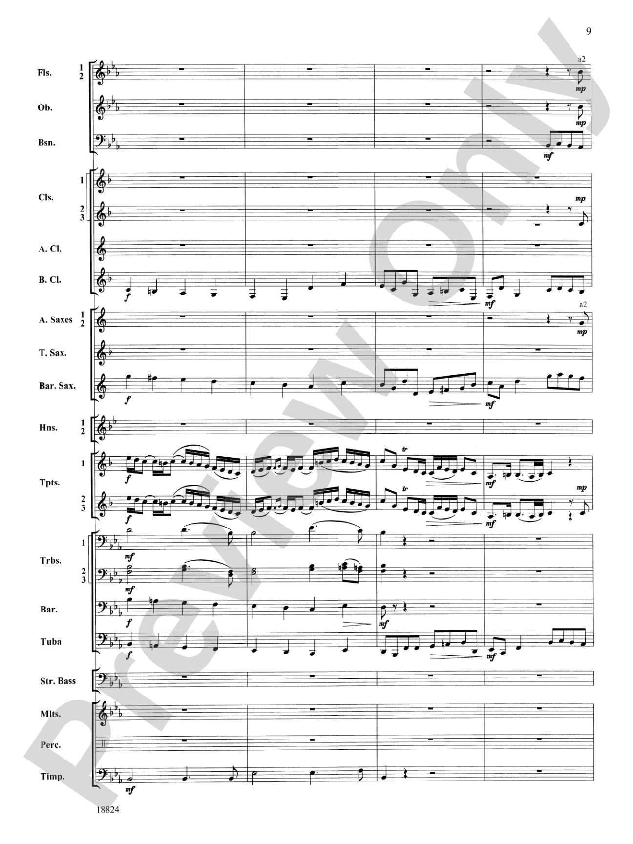 Sleepers Wake: Concert Band Conductor Score & Parts