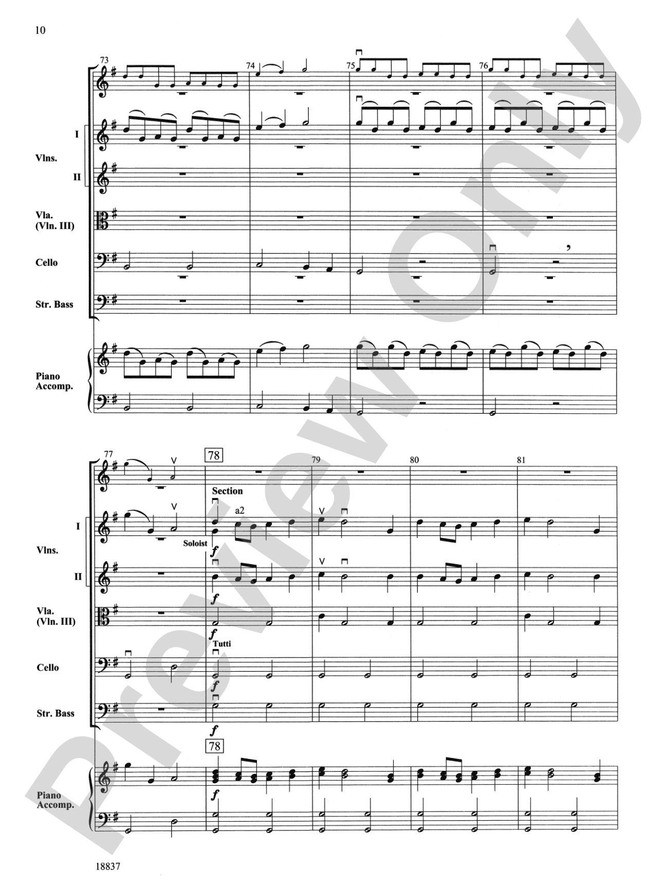 Spring from the Four Seasons: String Orchestra Conductor Score & Parts