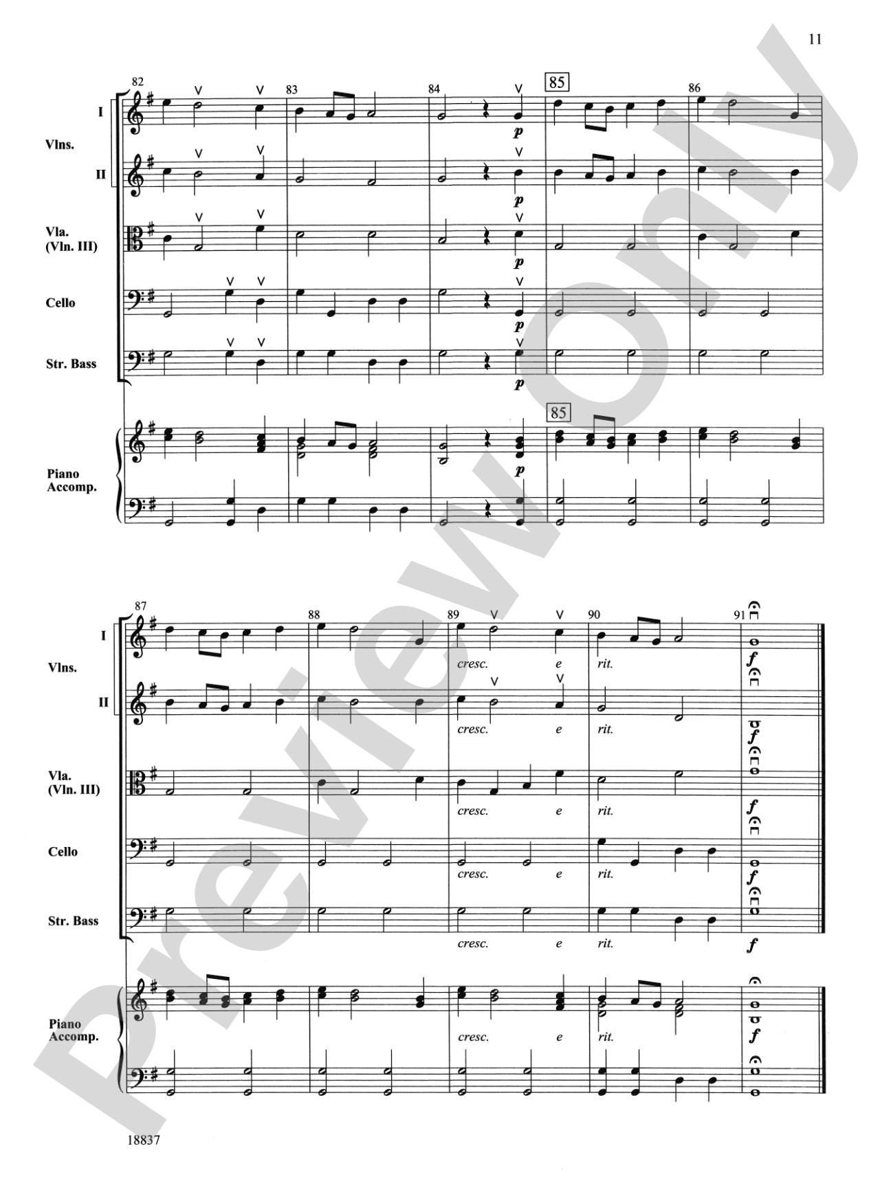Spring from the Four Seasons: String Orchestra Conductor Score & Parts