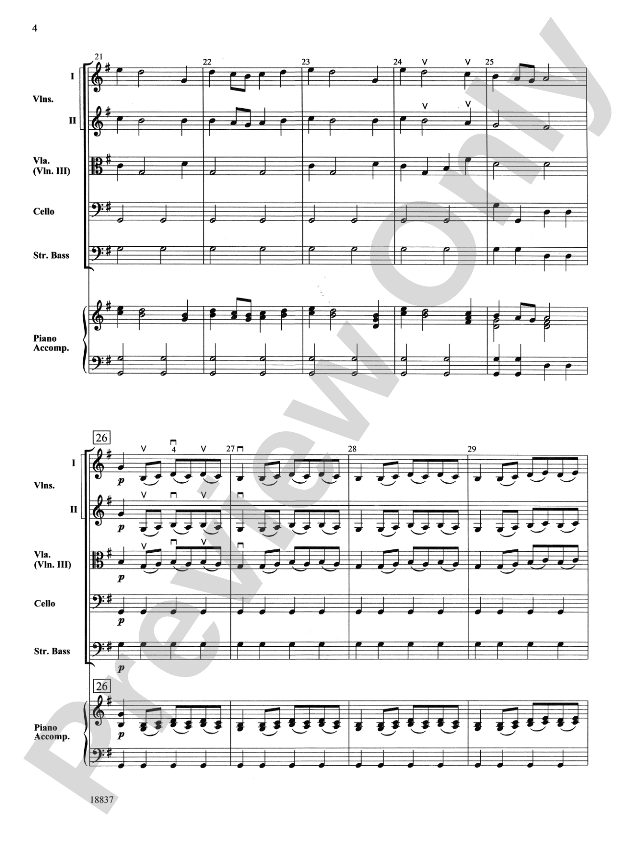 Spring from the Four Seasons: String Orchestra Conductor Score & Parts