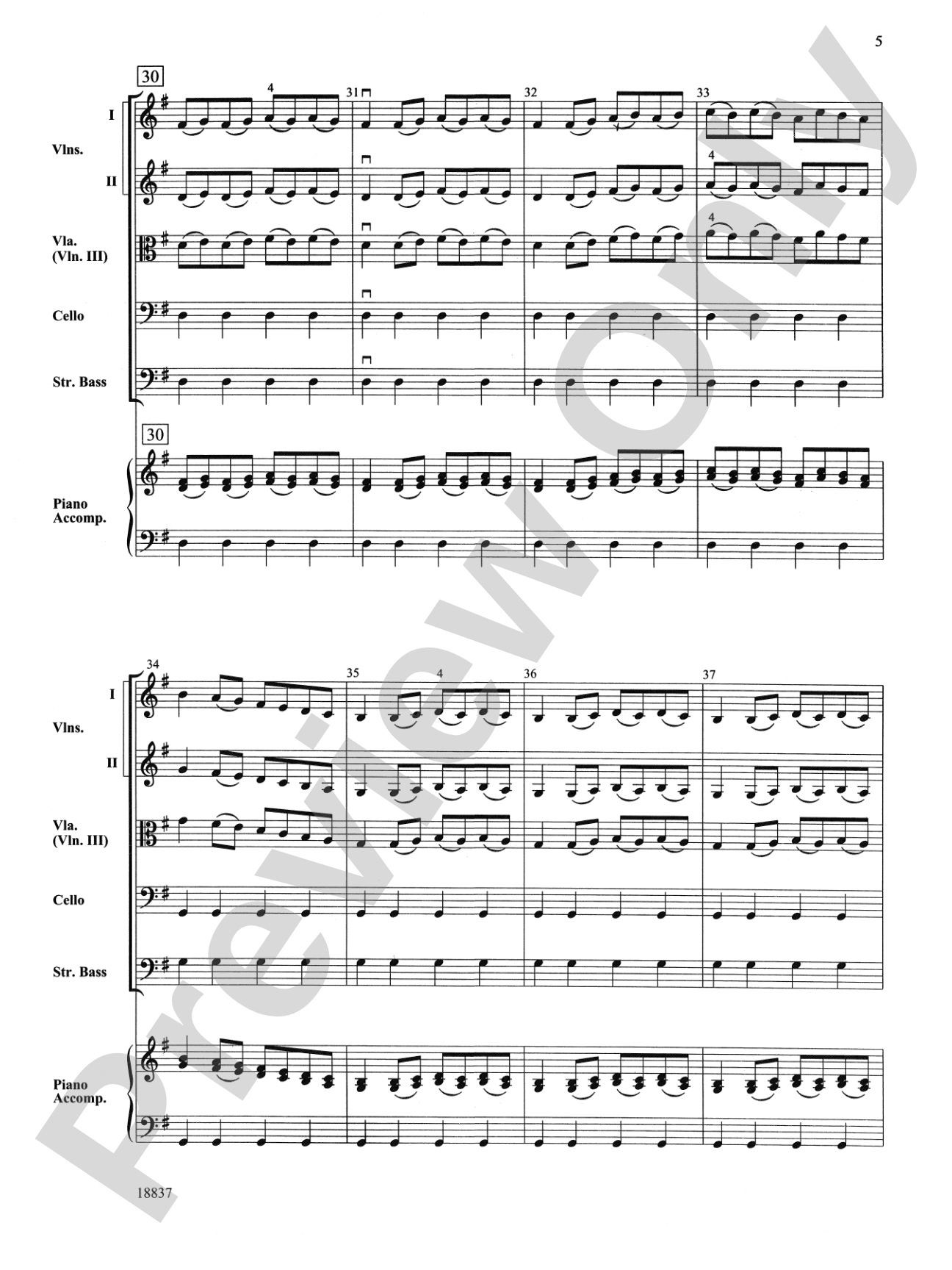 Spring from the Four Seasons: String Orchestra Conductor Score & Parts