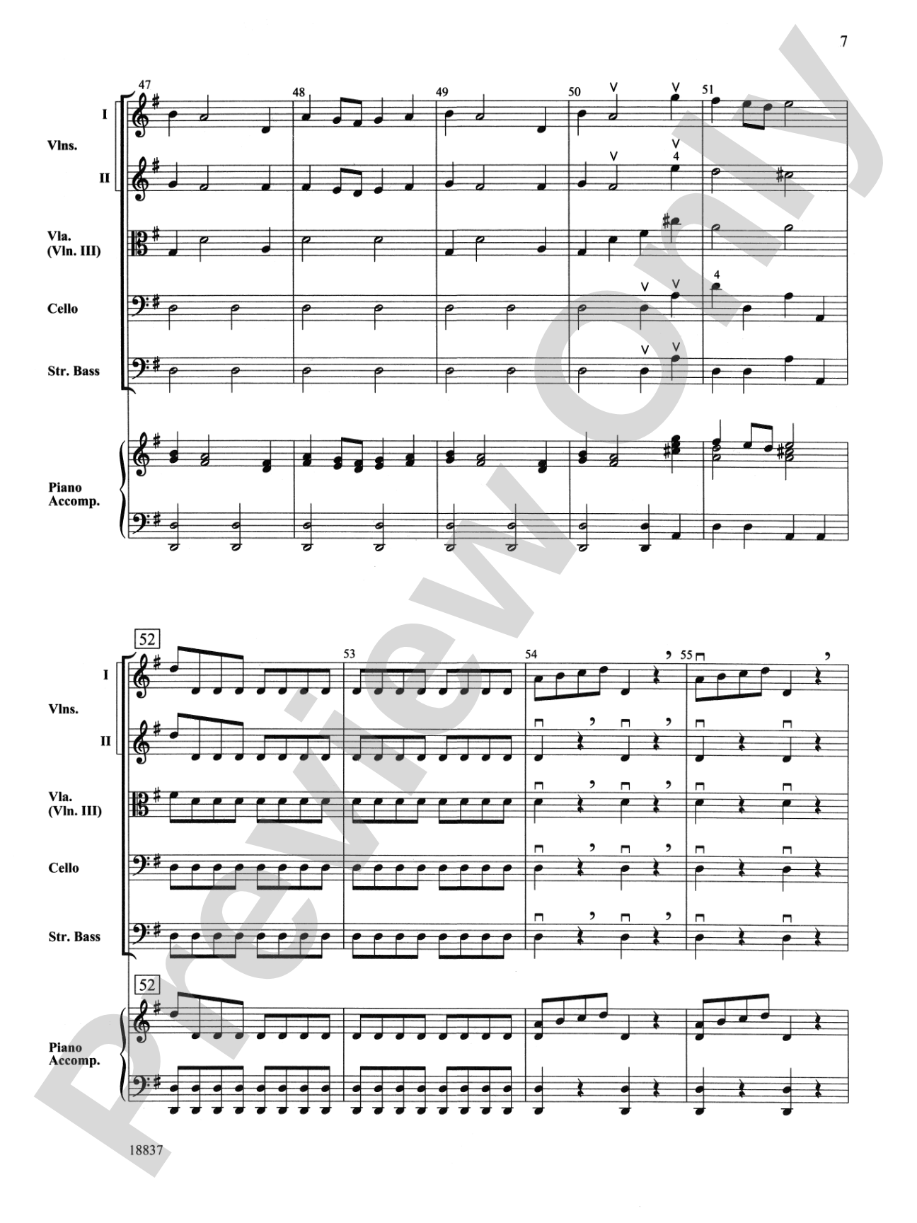 Spring from the Four Seasons: String Orchestra Conductor Score & Parts