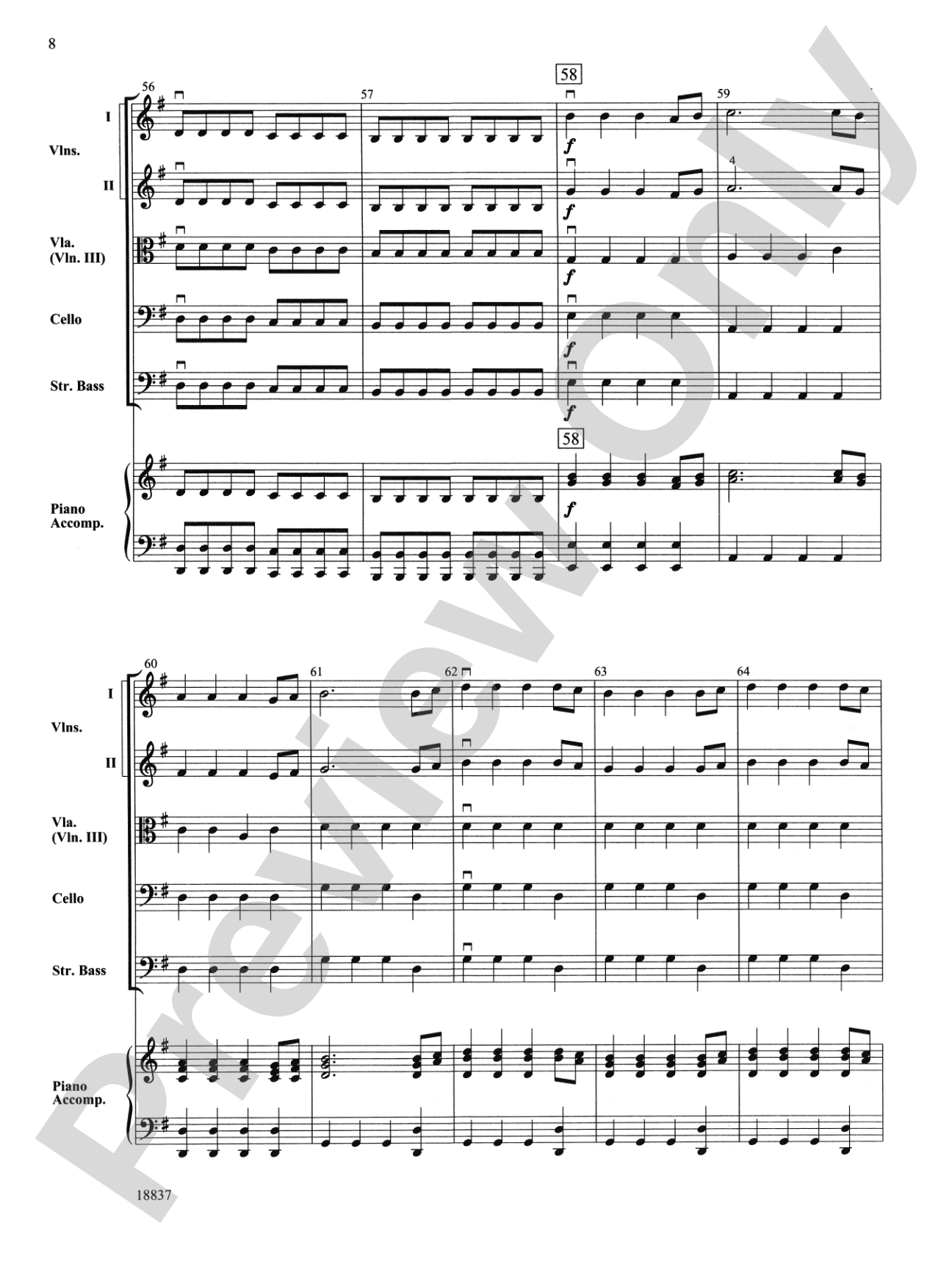 Spring from the Four Seasons: String Orchestra Conductor Score & Parts