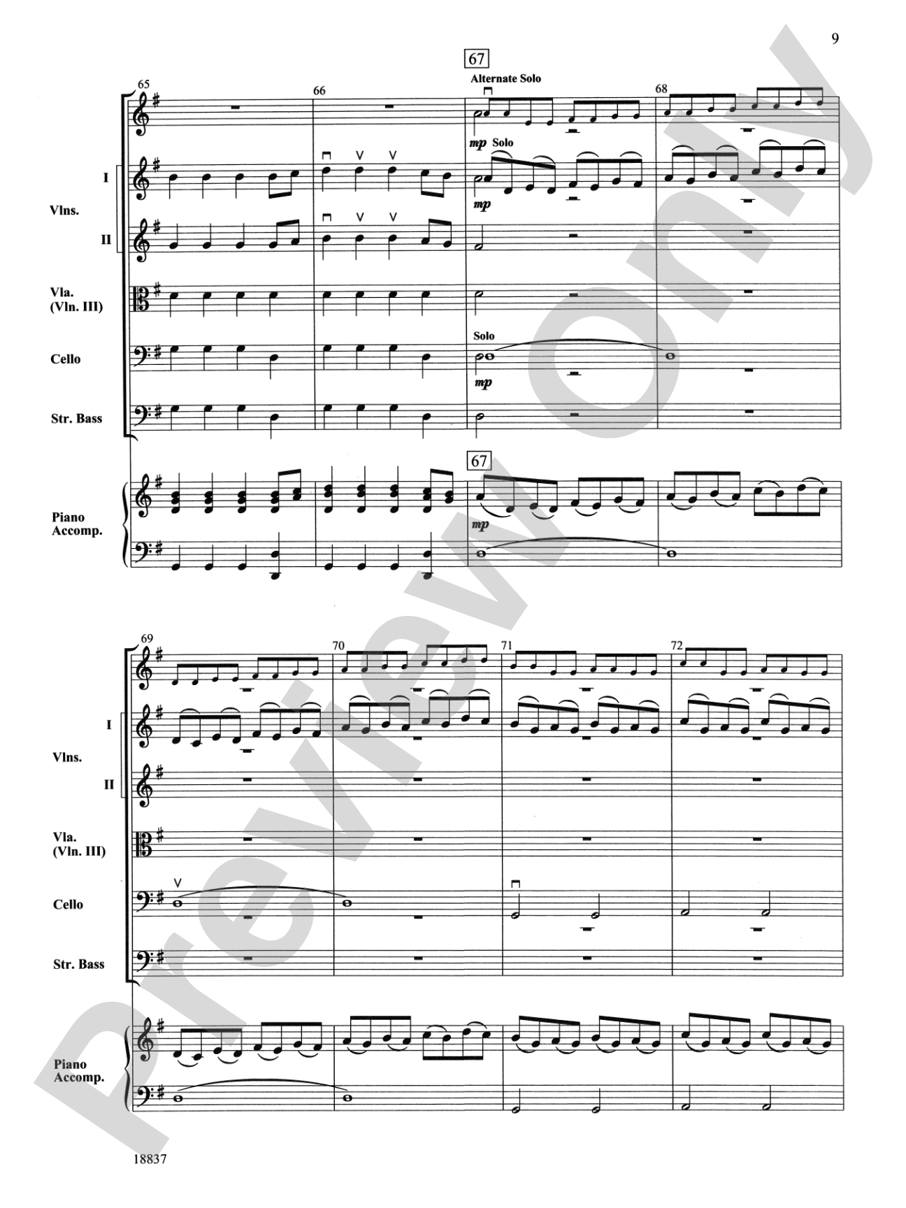 Spring from the Four Seasons: String Orchestra Conductor Score & Parts