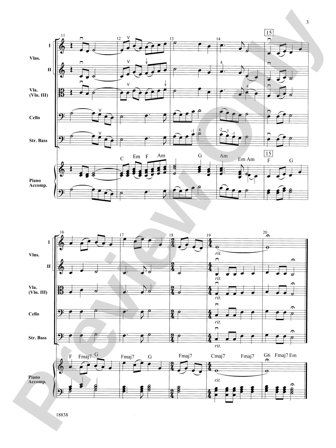Two Modal Sketches: String Orchestra Conductor Score & Parts