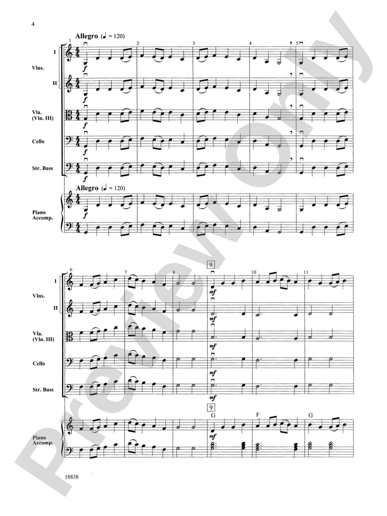 Two Modal Sketches: String Orchestra Conductor Score & Parts