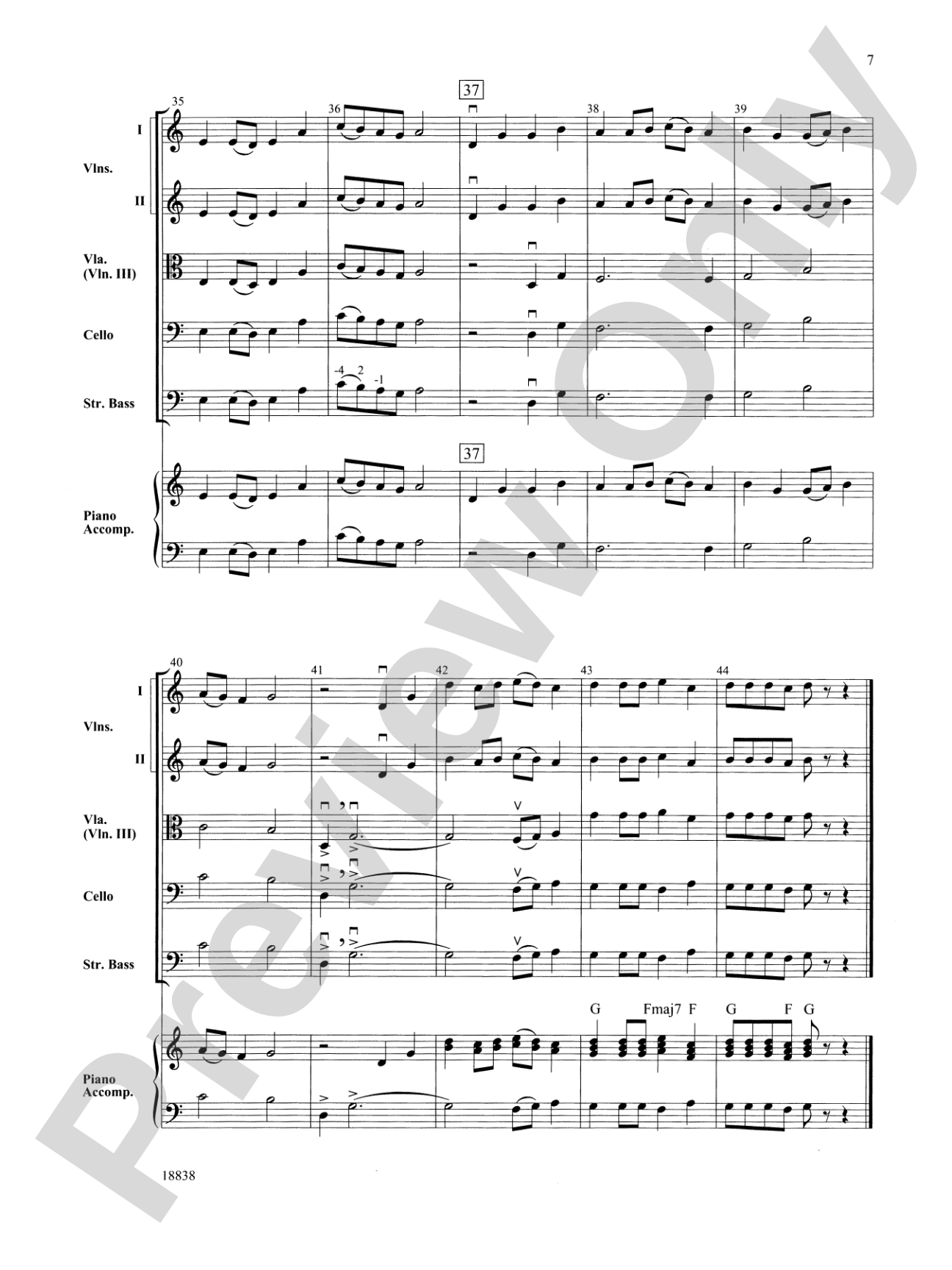 Two Modal Sketches: String Orchestra Conductor Score & Parts