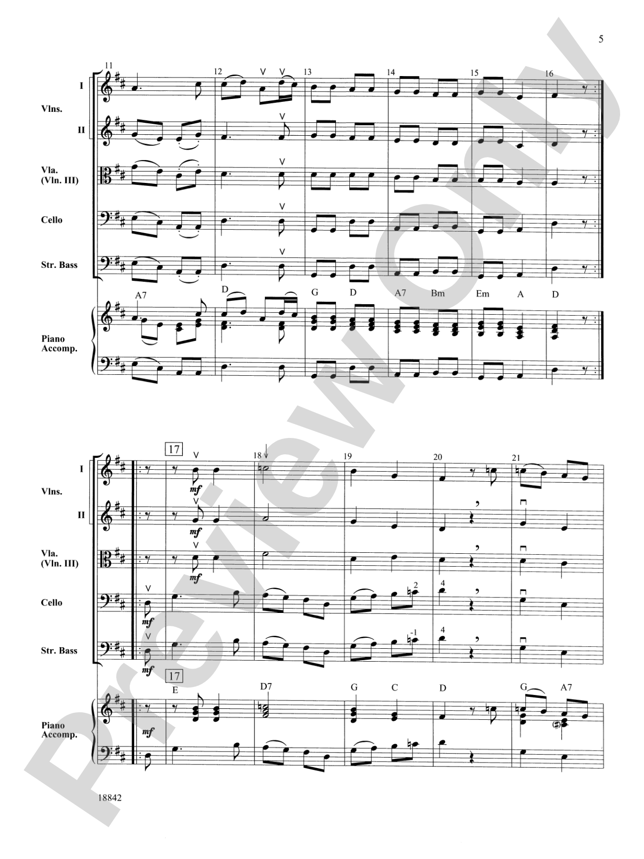 Mozart Minuet & Rondo: String Orchestra Conductor Score & Parts