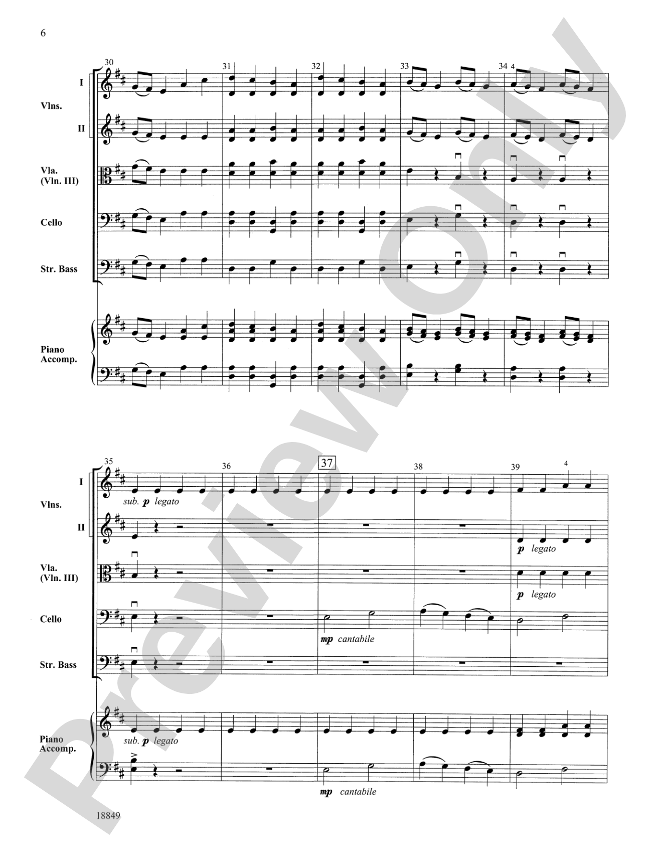 Sonata Vivant: String Orchestra Conductor Score & Parts