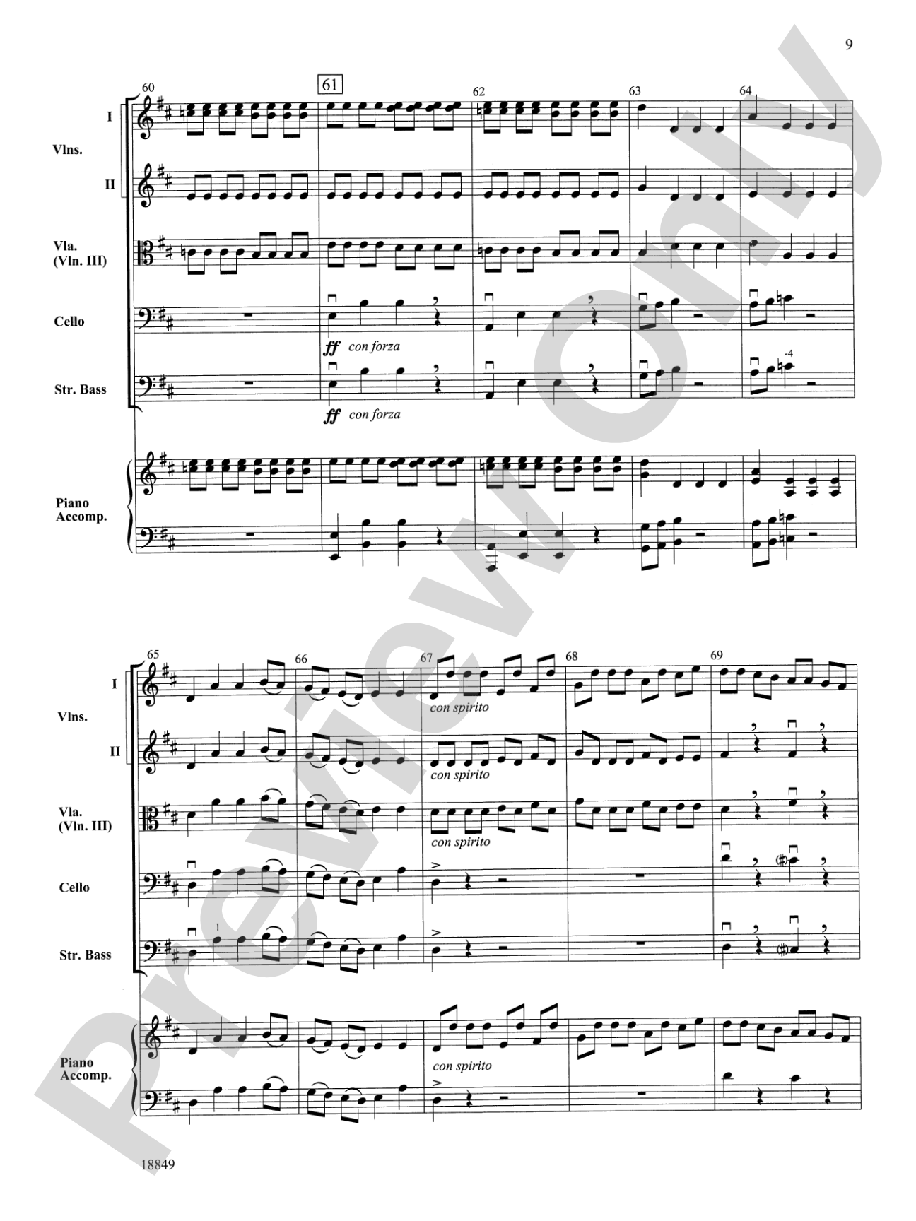 Sonata Vivant: String Orchestra Conductor Score & Parts