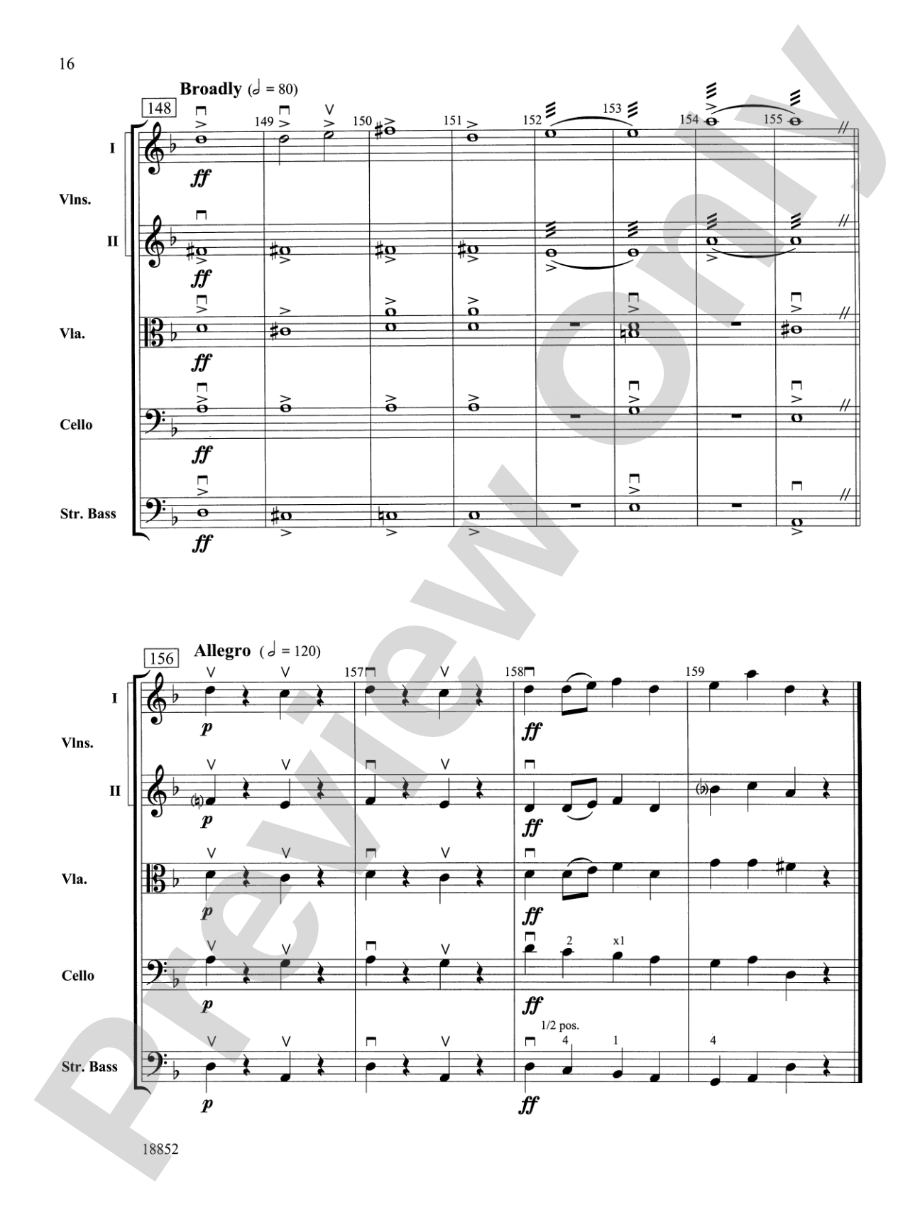 Hickory Variations: String Orchestra Conductor Score & Parts