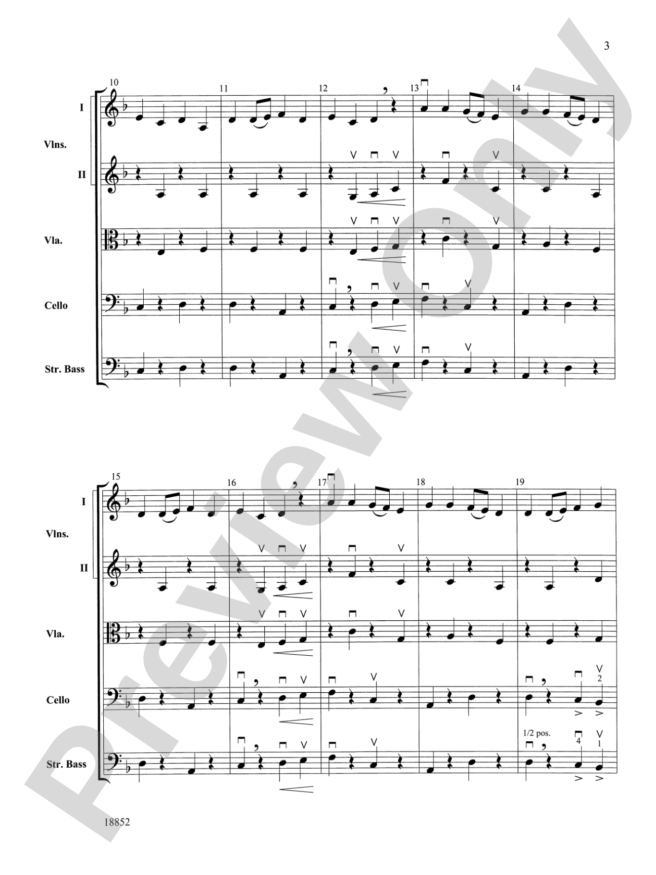 Hickory Variations: String Orchestra Conductor Score & Parts