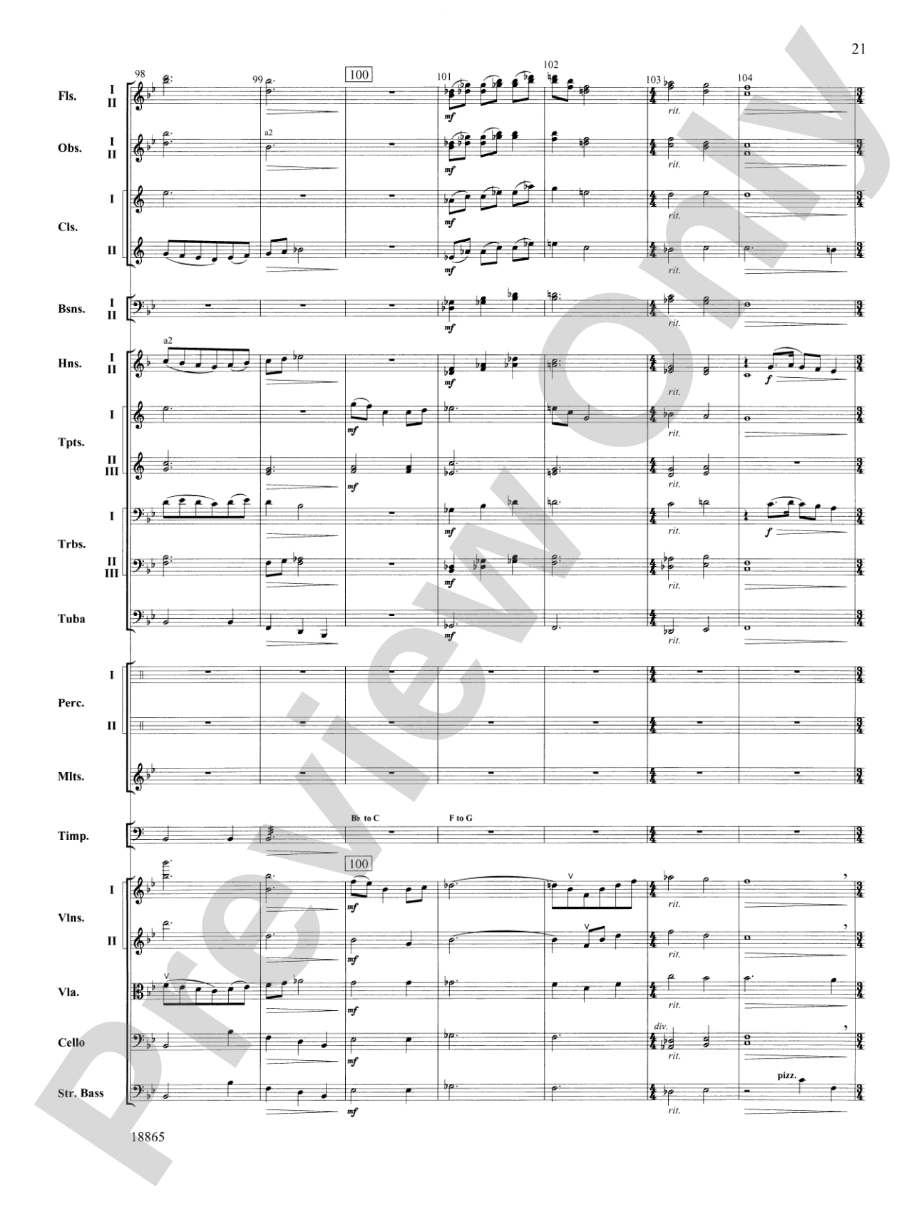 An American Rhapsody: Full Orchestra Conductor Score & Parts