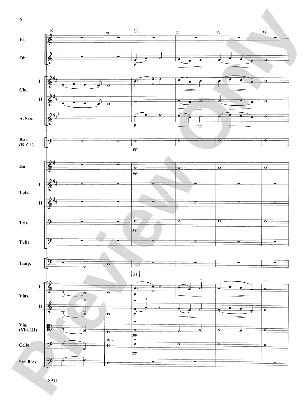 Largo from Symphony No. 9, "New World": Full Orchestra Conductor Score & Parts