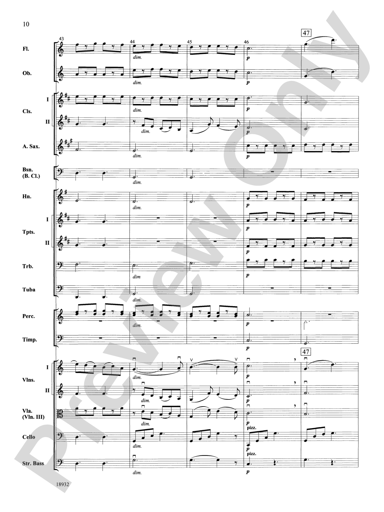 Barcarolle from "The Tales of Hoffman": Full Orchestra Conductor Score & Parts