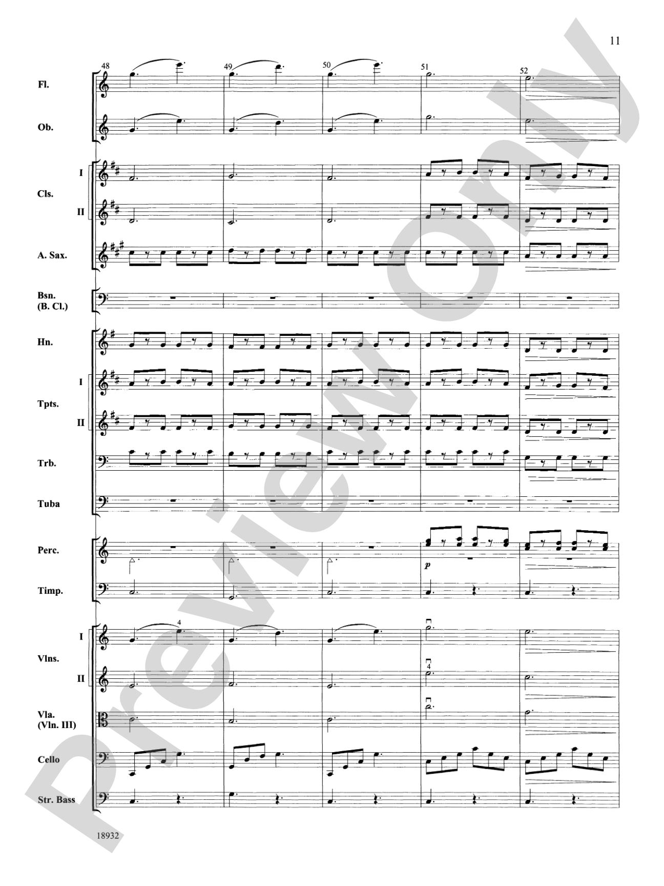 Barcarolle from "The Tales of Hoffman": Full Orchestra Conductor Score & Parts