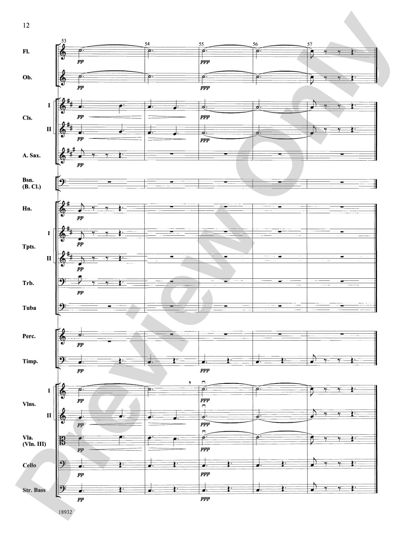 Barcarolle from "The Tales of Hoffman": Full Orchestra Conductor Score & Parts